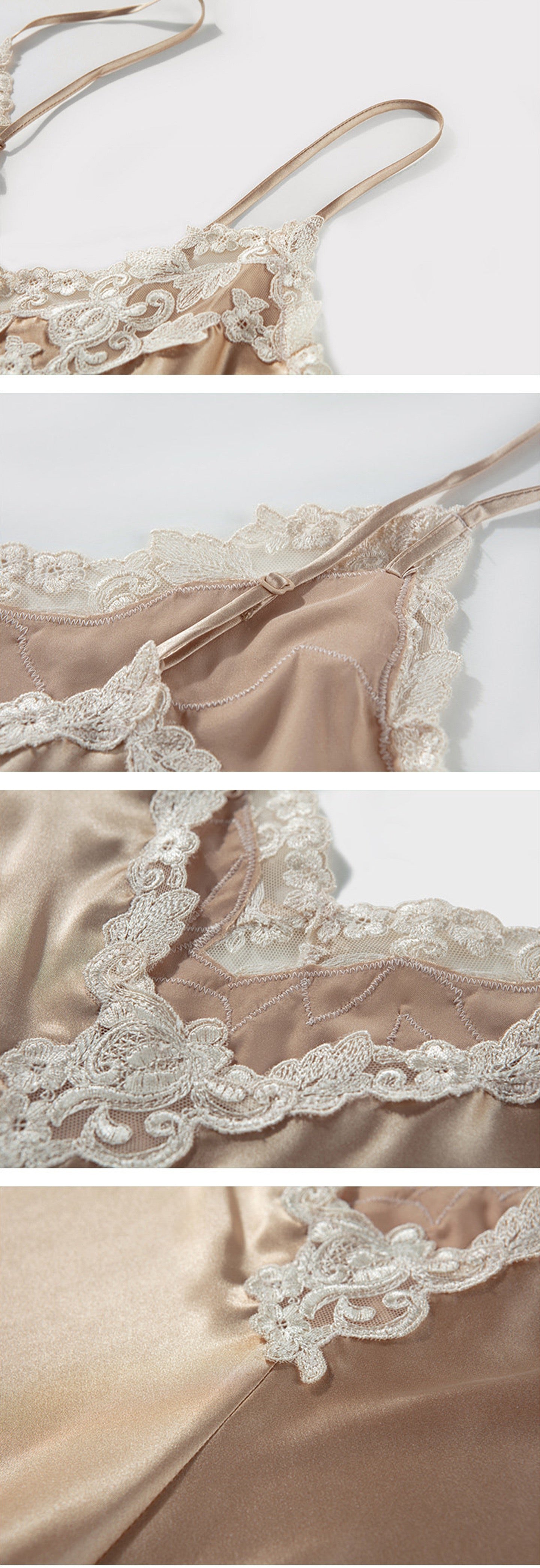 Gigi Mulberry Silk Lace Slip (BESPOKE) - Bells & Birds