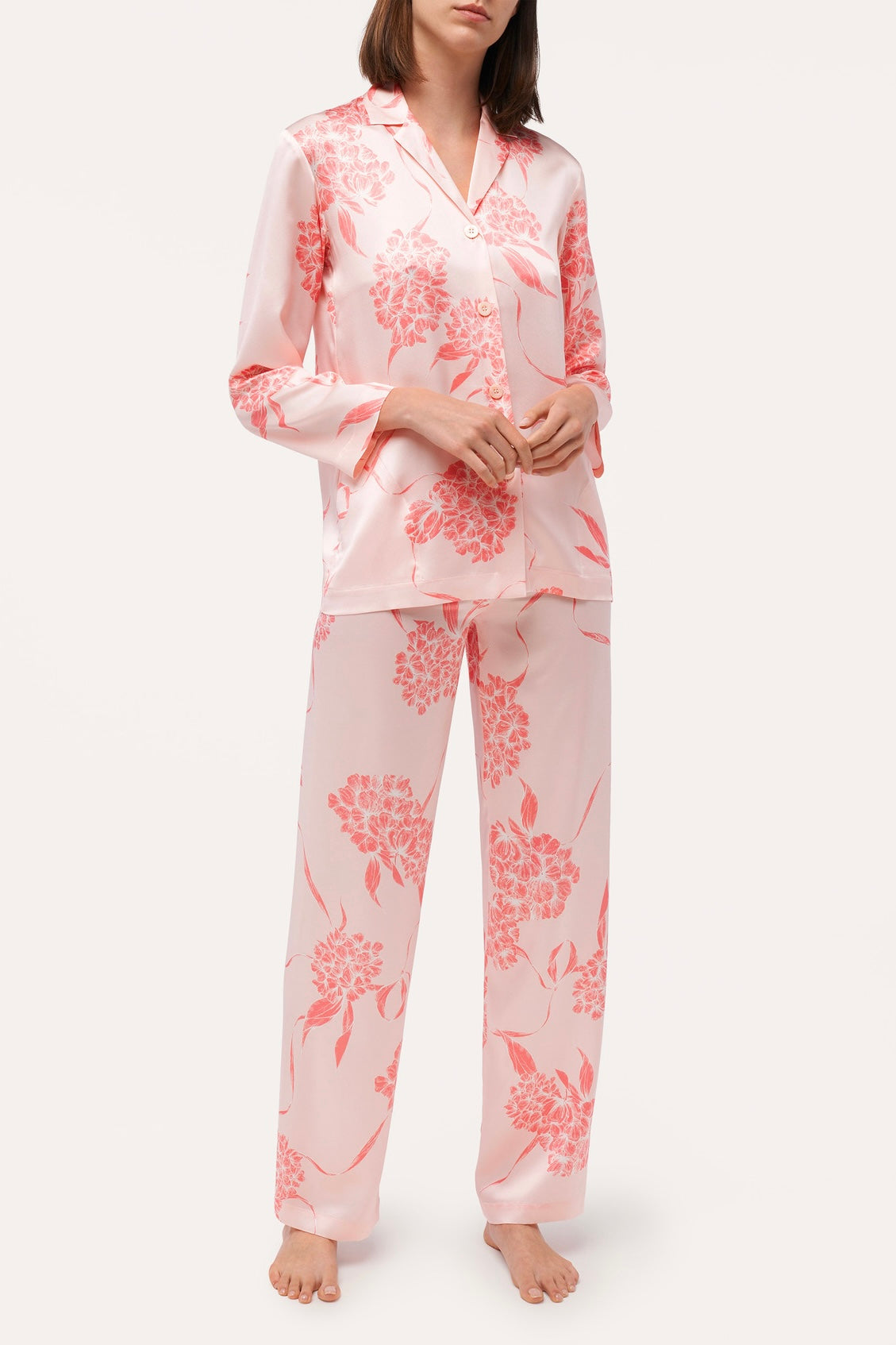 Hydrangea Bloom PJ Pants Set (Pink)