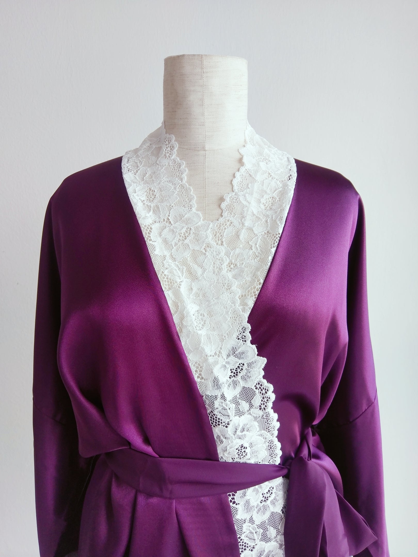 BESPOKE Silk Robe - Bells & Birds