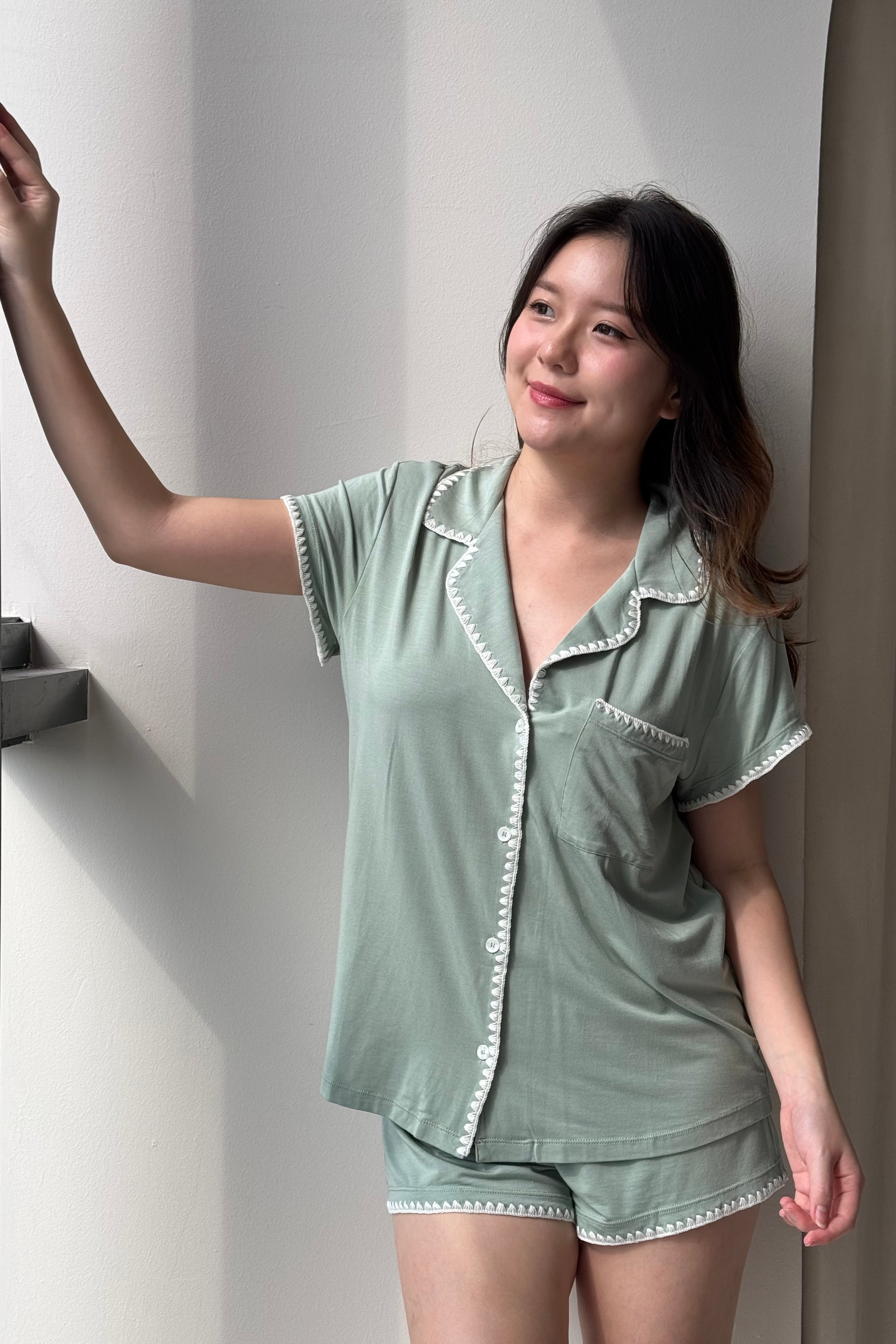 Oasis Modal Cotton PJs (Sage)