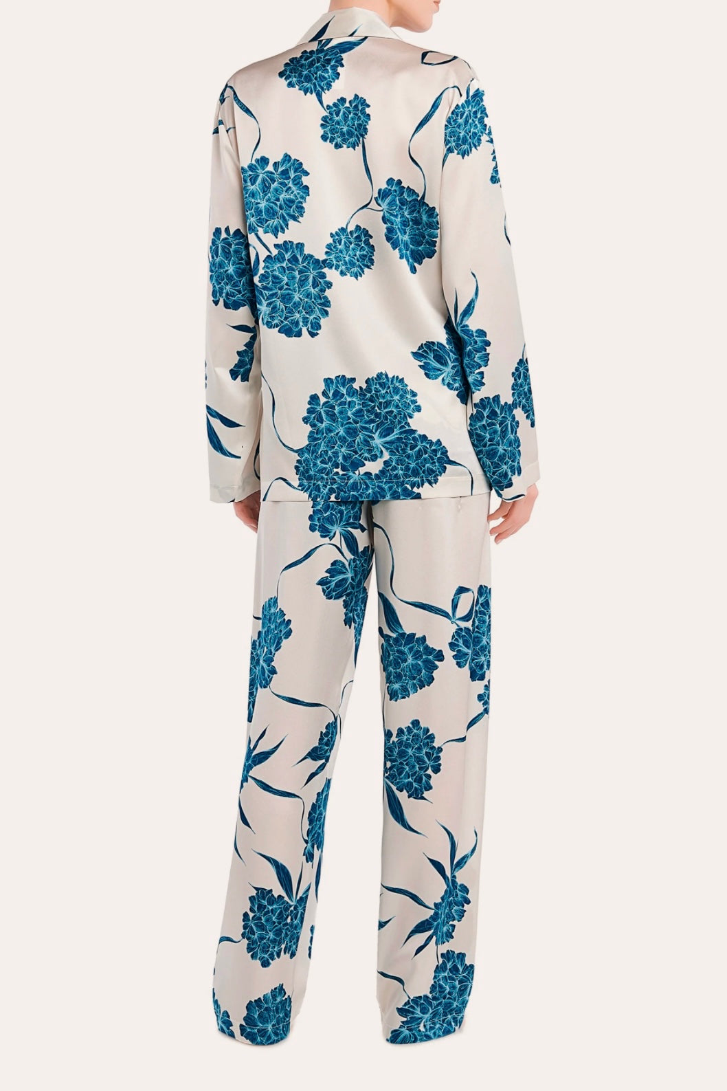 Hydrangea Bloom PJ Pants Set (Blue)