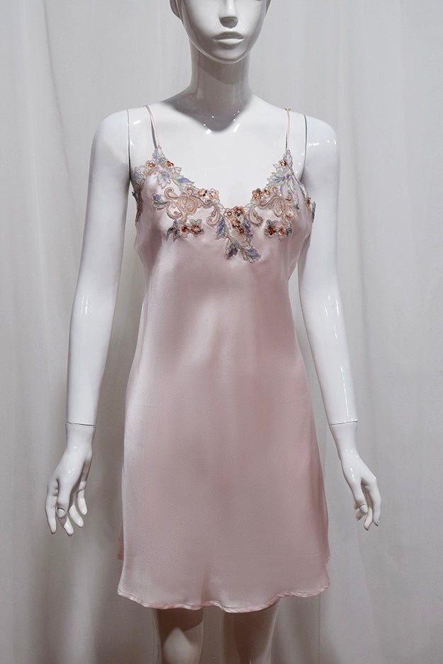 Florentine Mulberry Silk Slip (Rose) - Bells & Birds