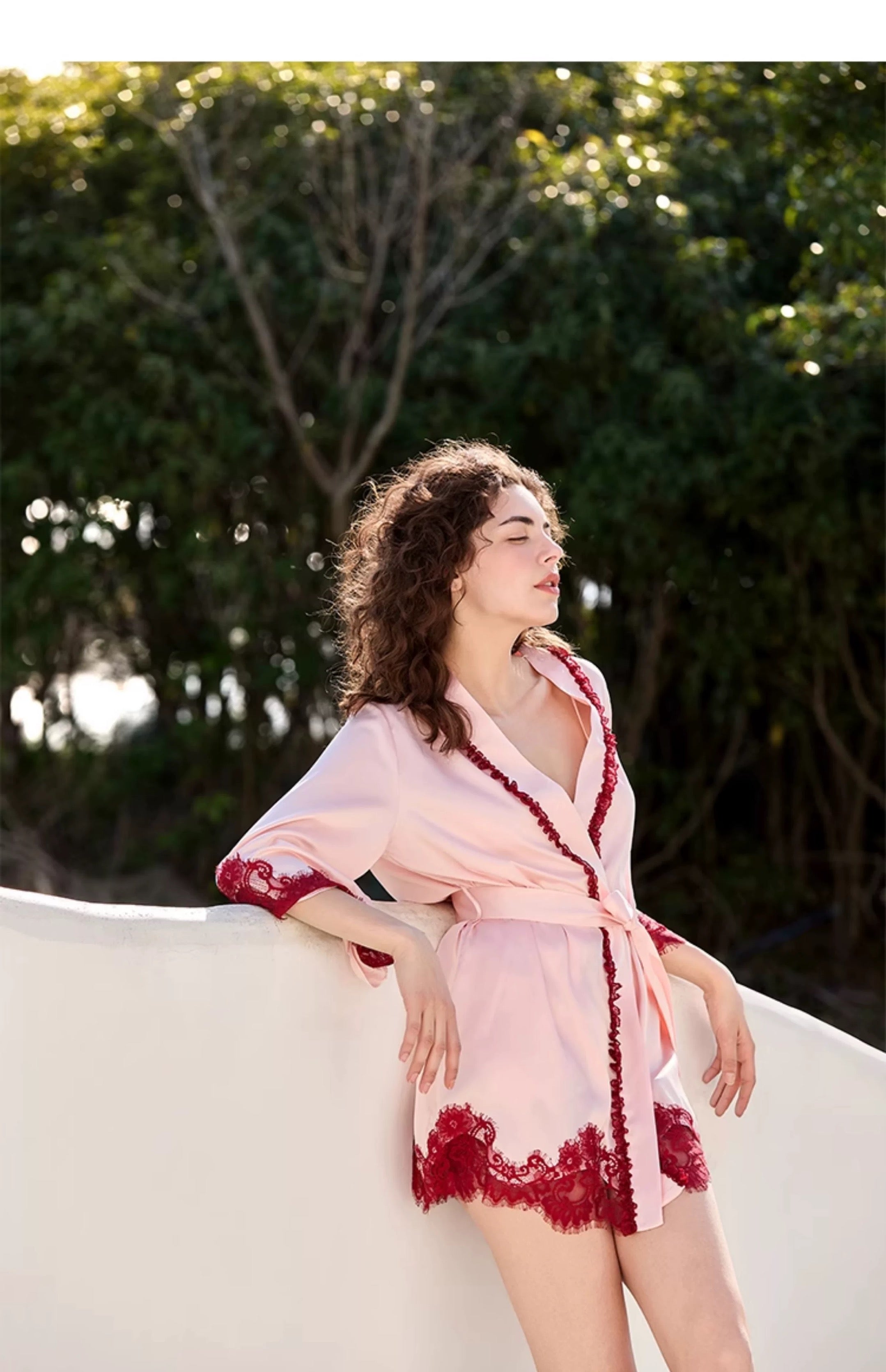 Chantilly Satin Robe