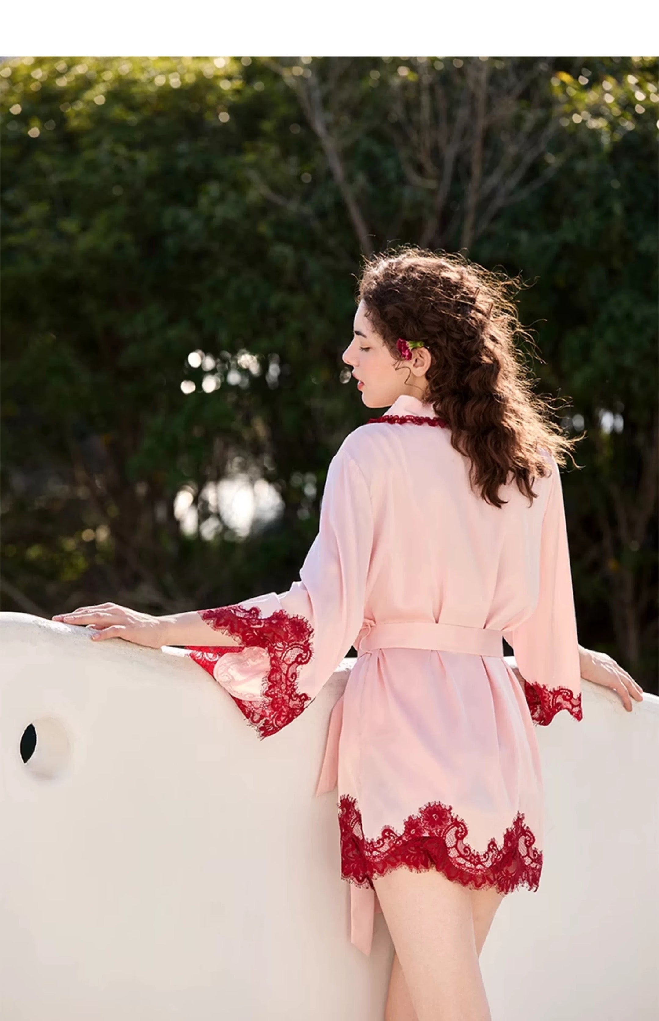 Chantilly Satin Robe