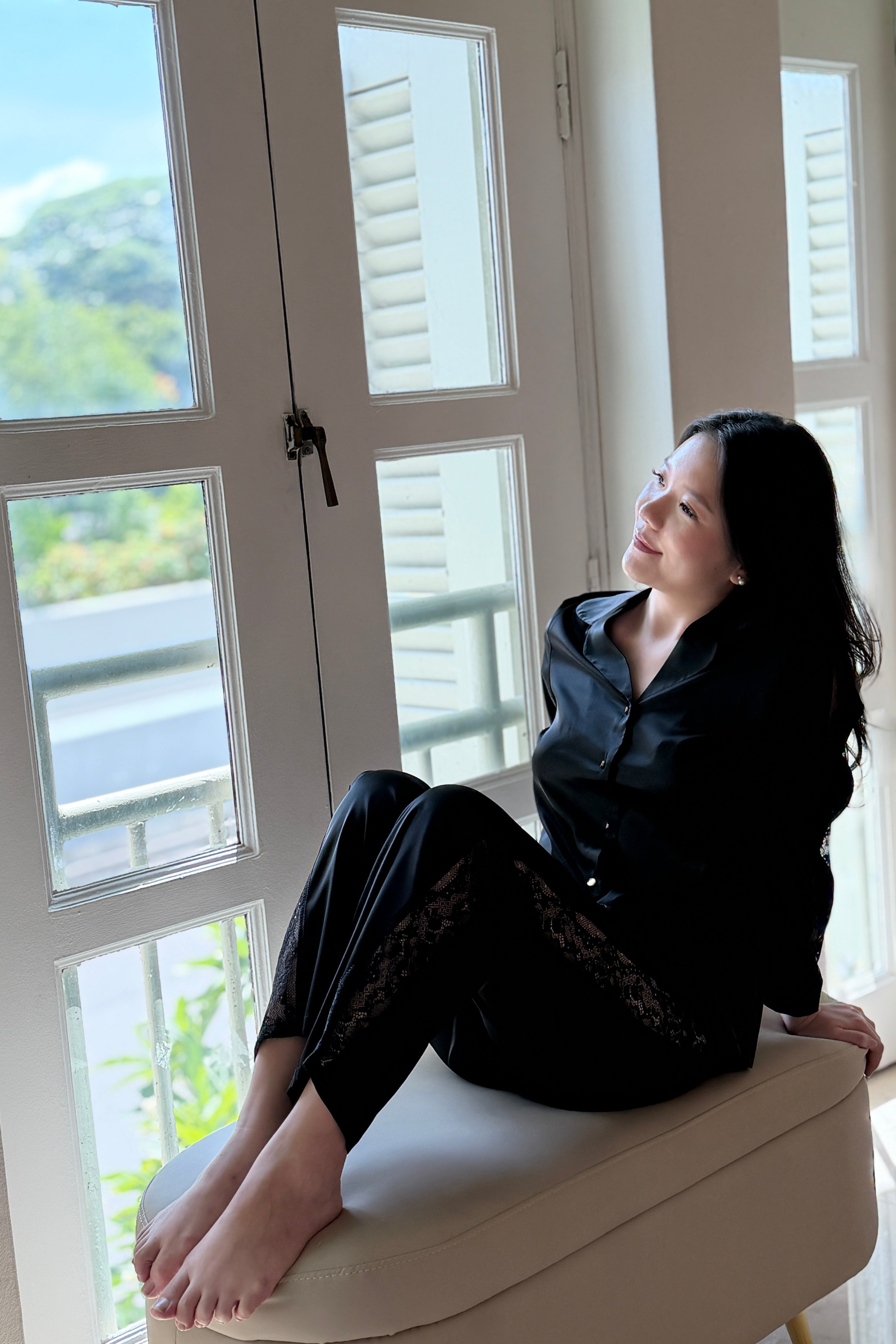 Soleil Pants PJs (Black)