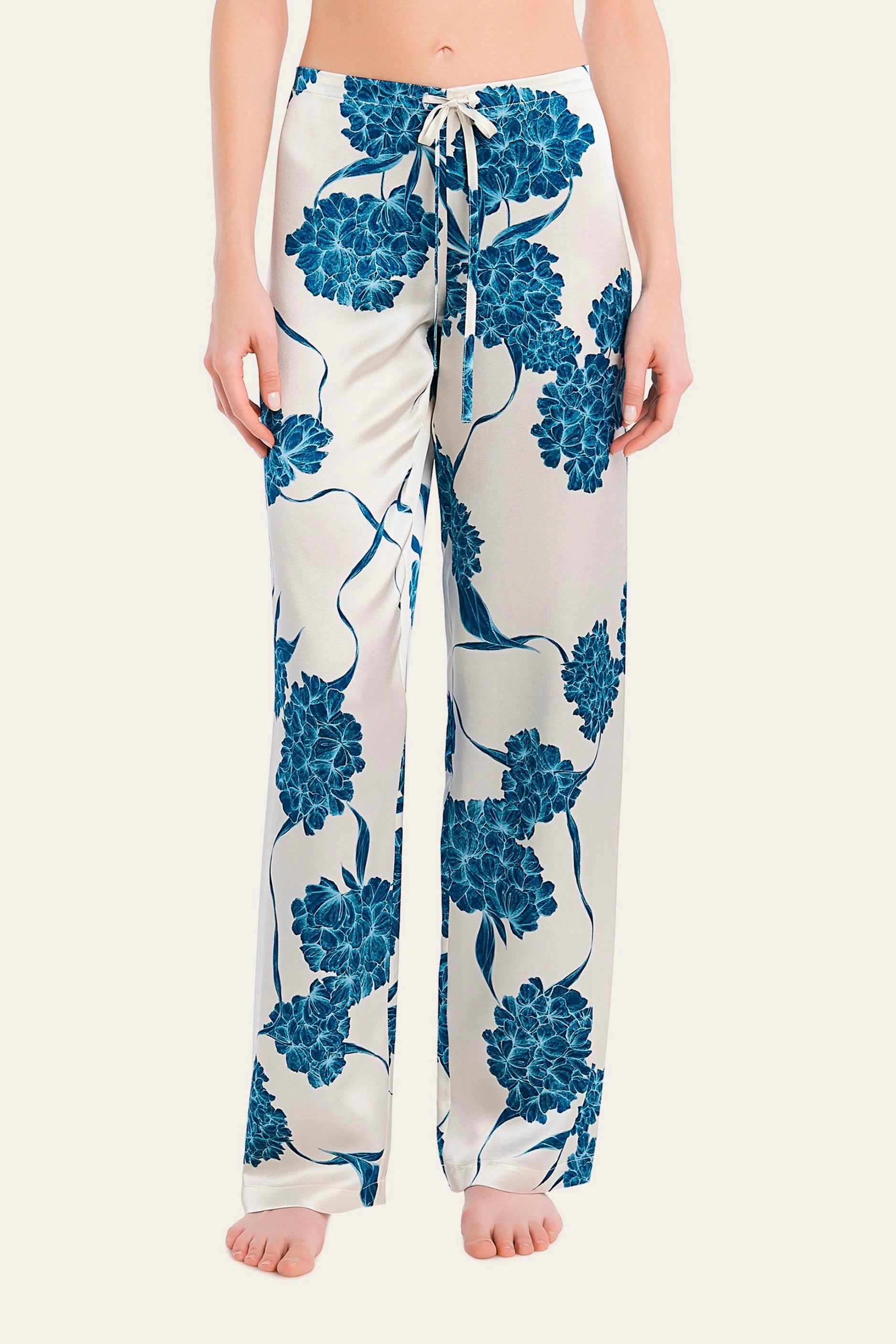 Hydrangea Bloom PJ Pants Set (Blue)