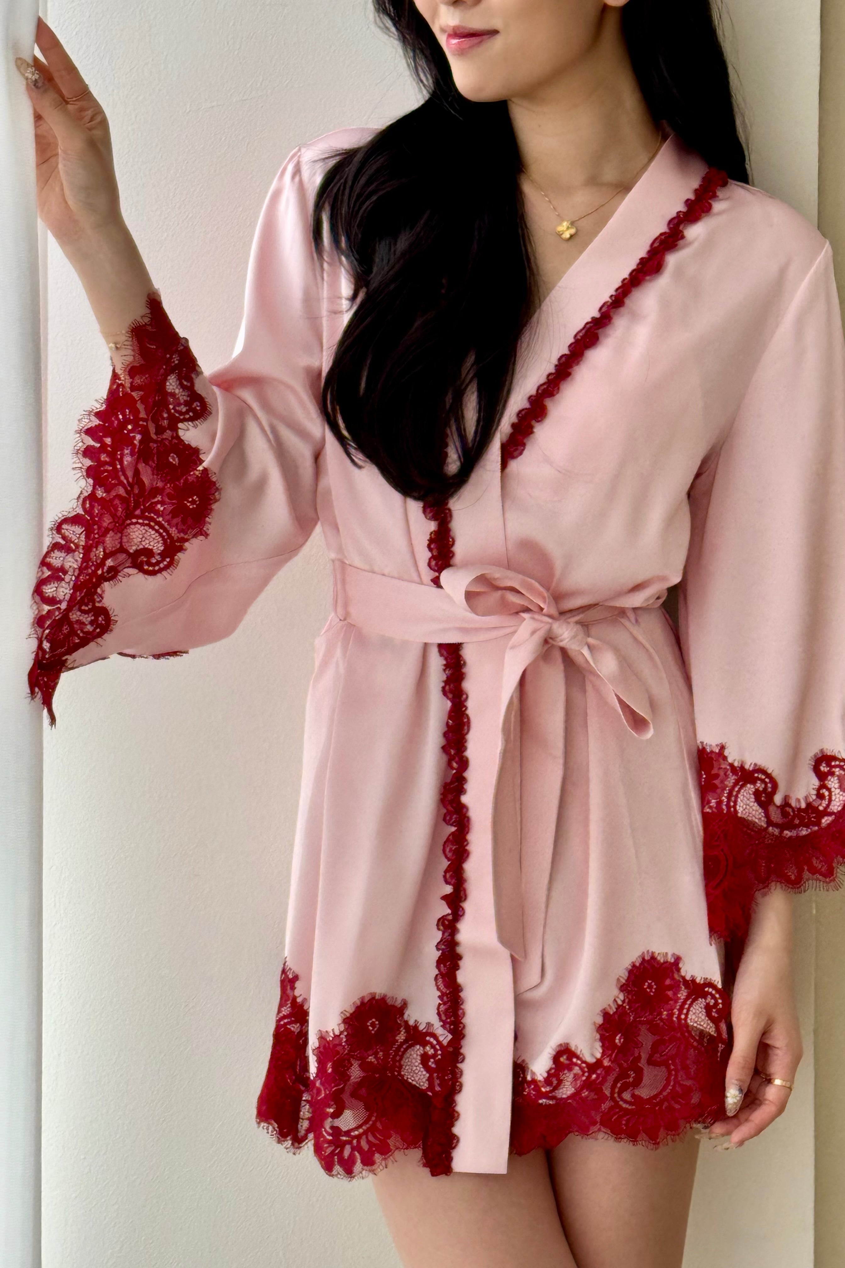 Chantilly Satin Robe
