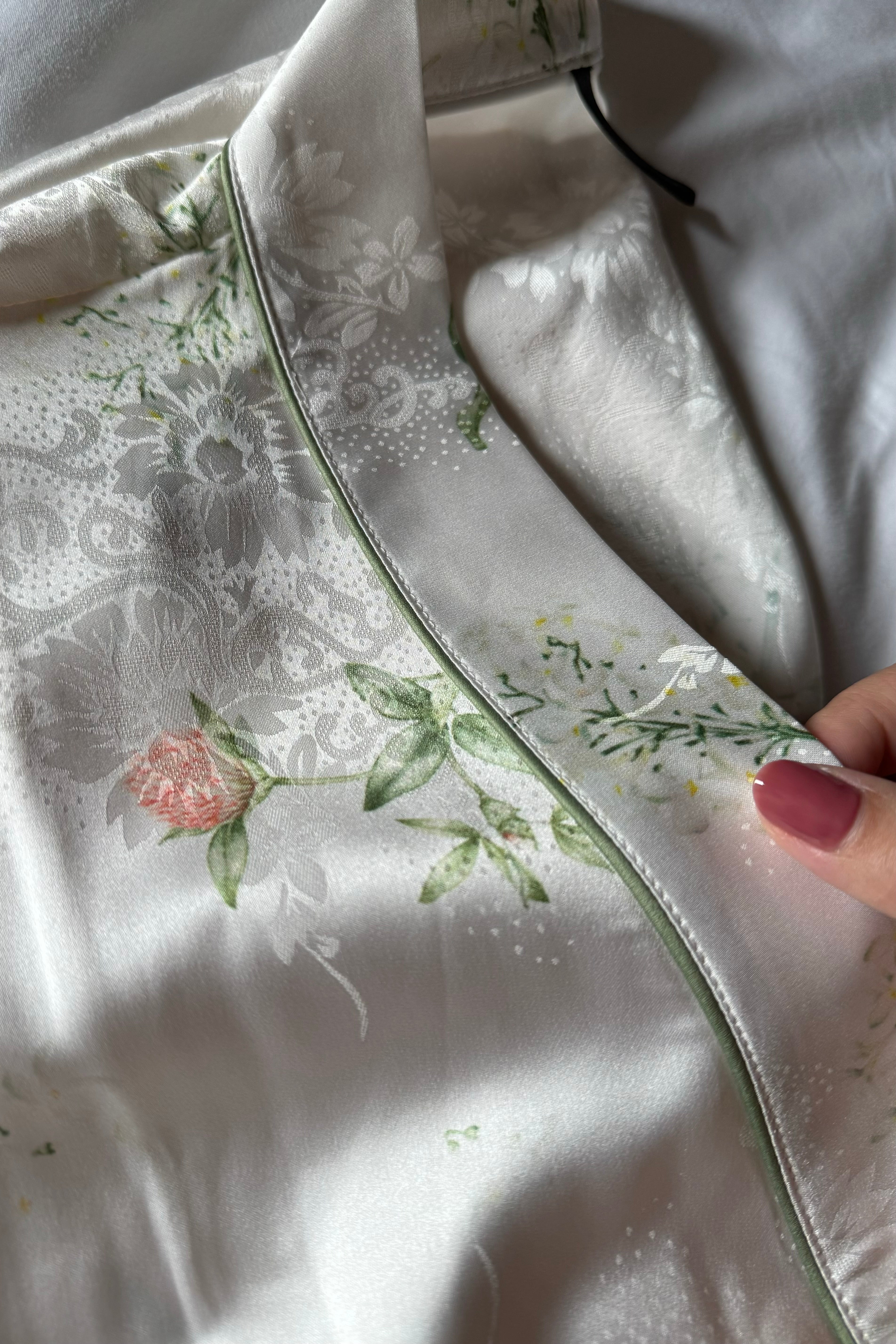 Evergreen Floral Robe