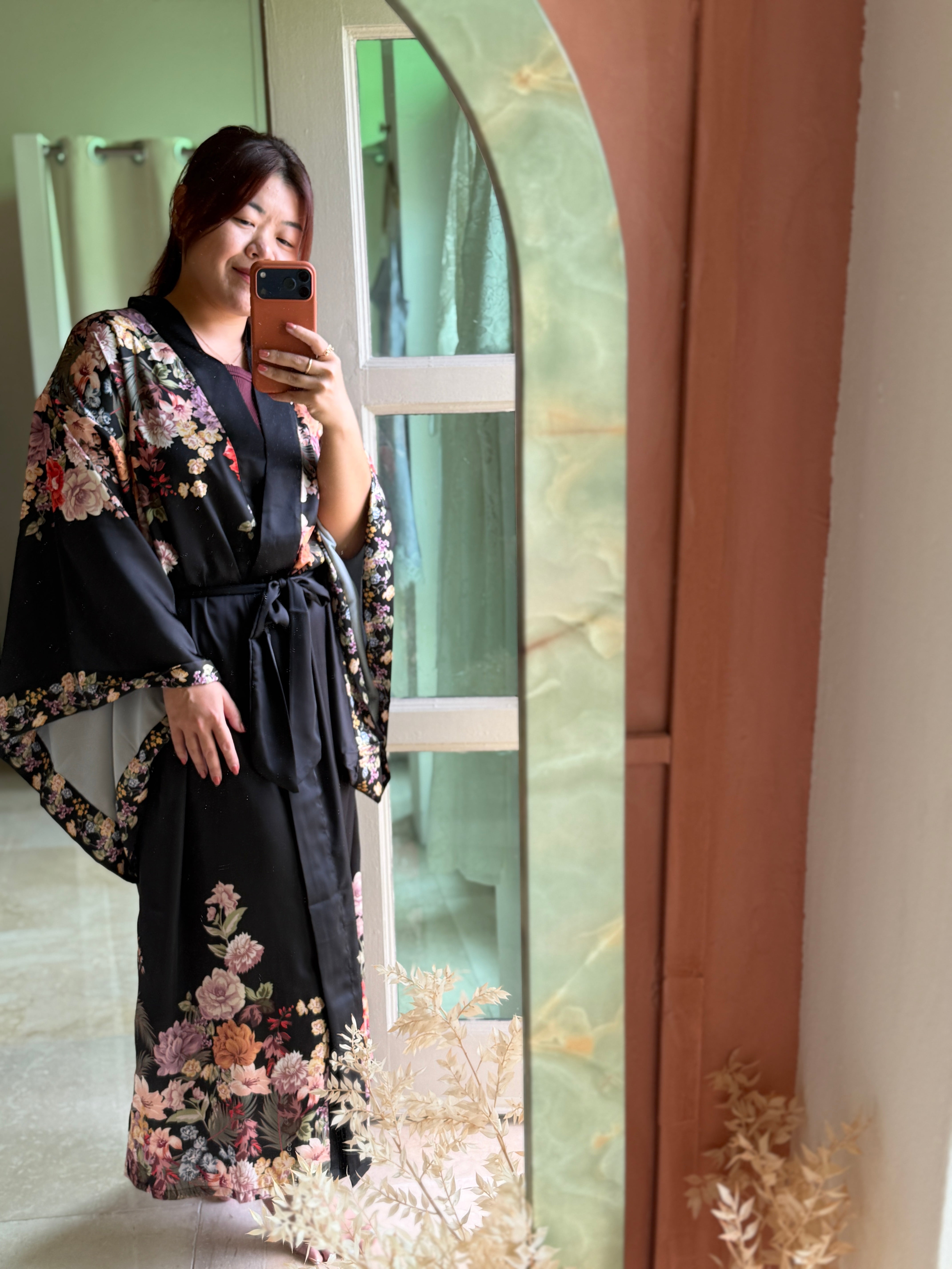 Flight of Whimsy Robe (Black) - Bells & Birds