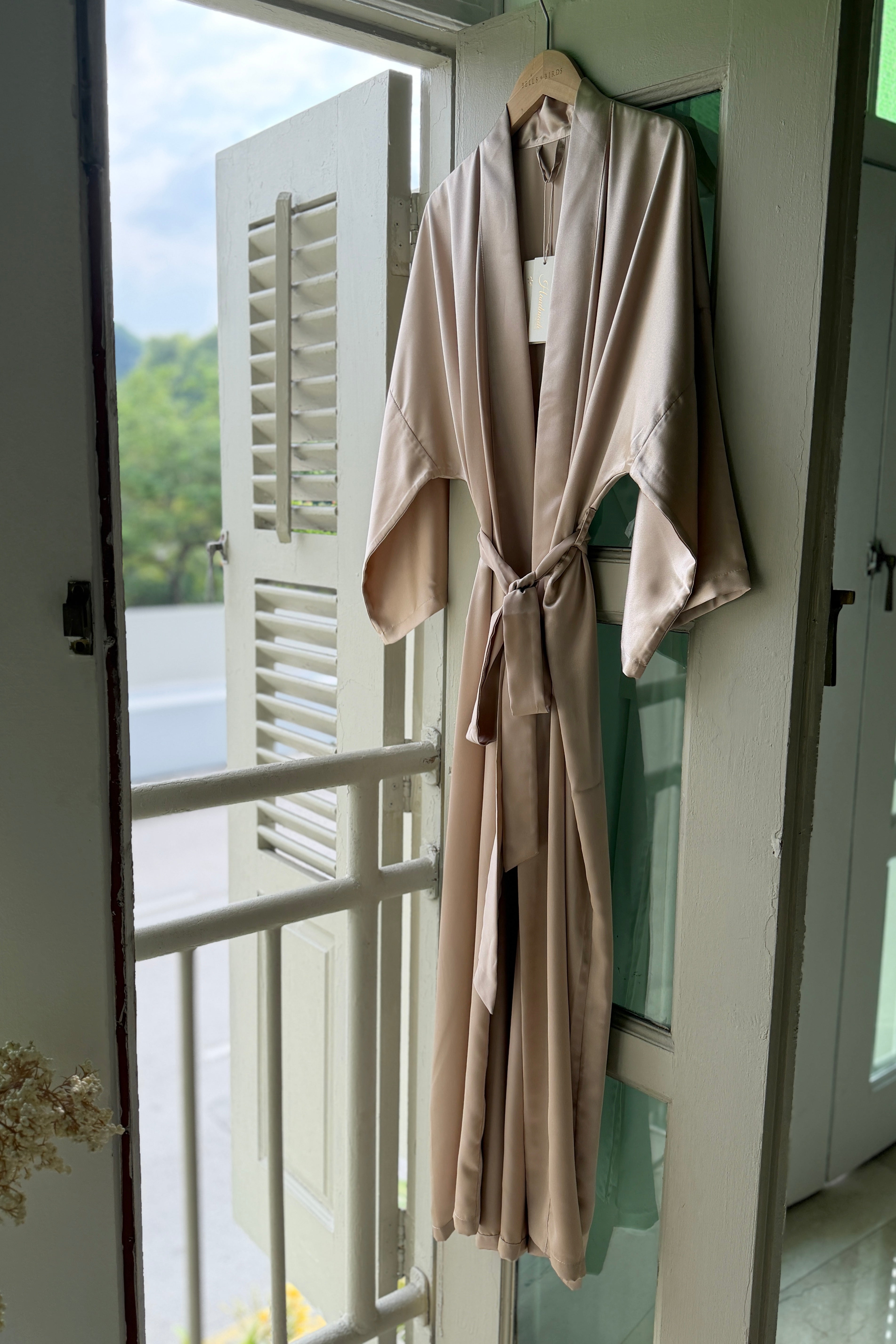 Maxi Silk Robe (Champagne)