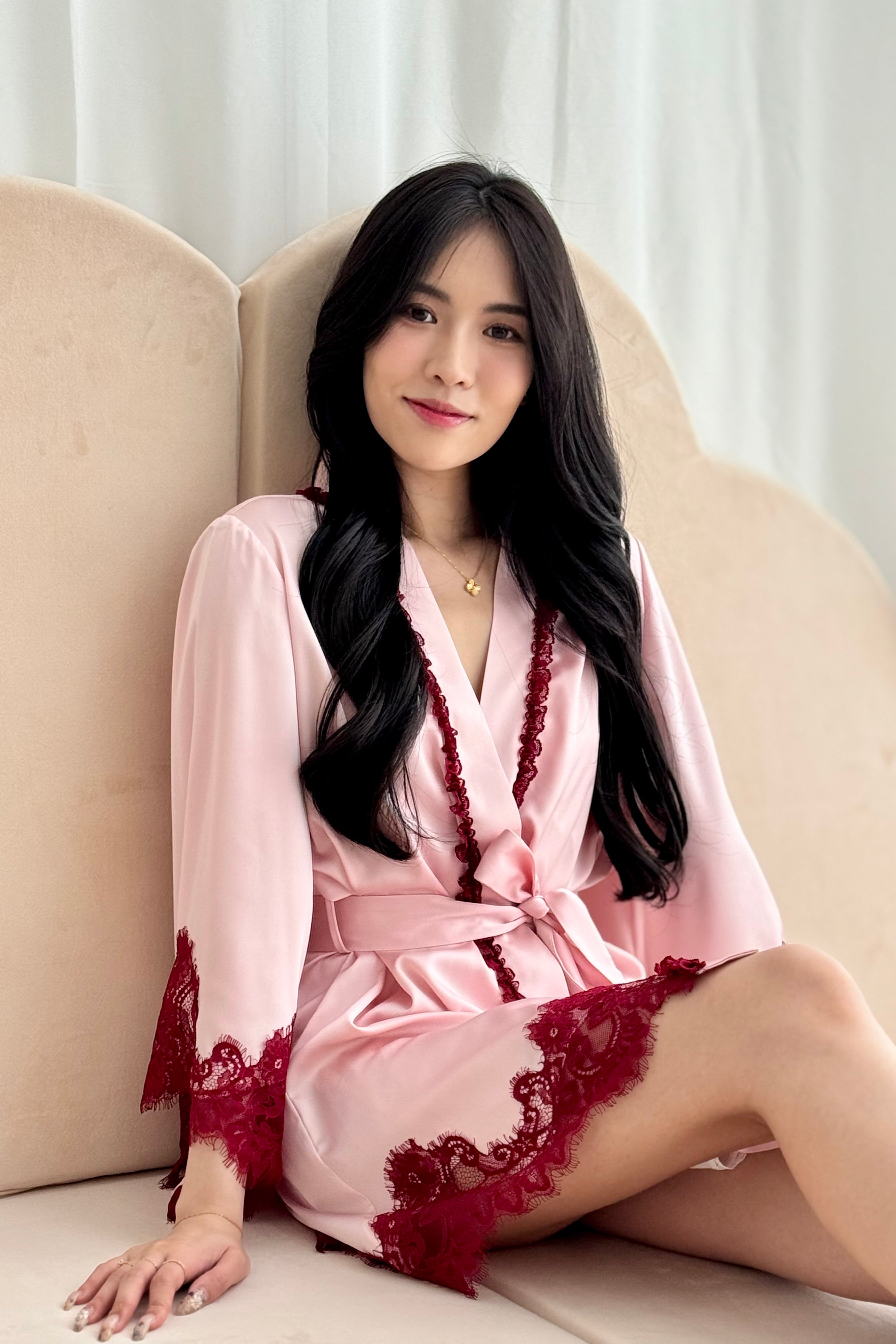 Chantilly Satin Robe