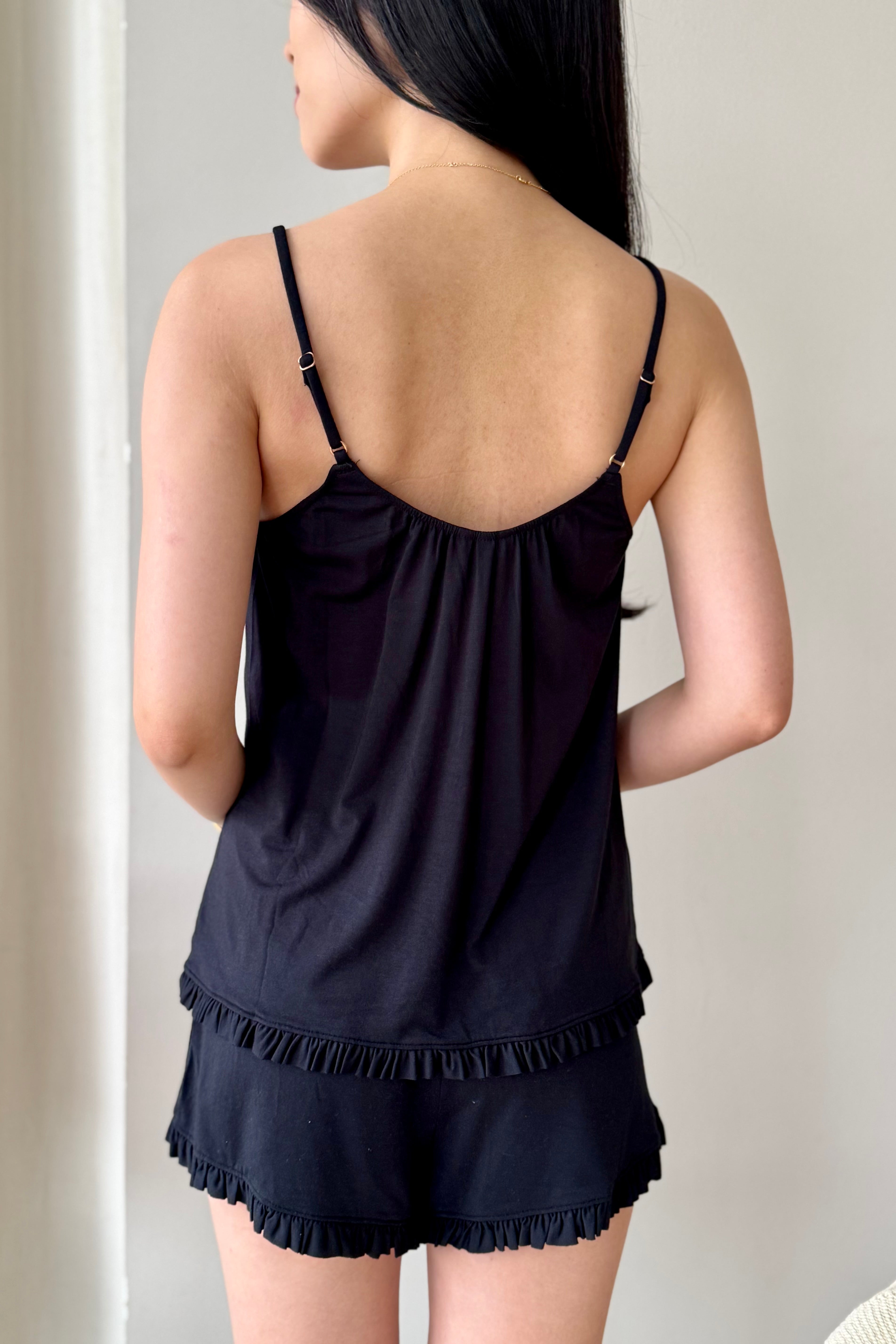 Oasis Modal Cotton Cami Set (Black)
