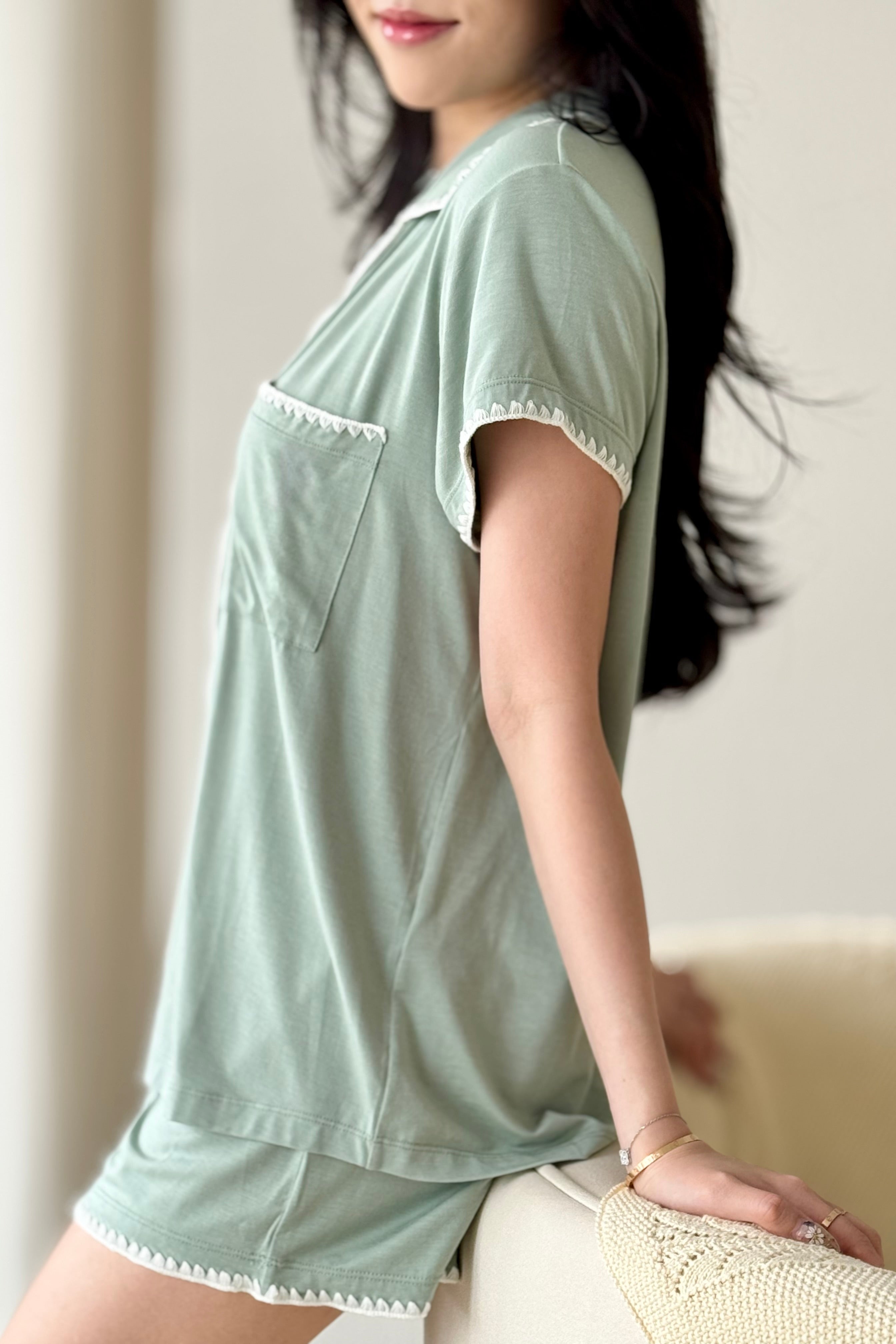 Oasis Modal Cotton PJs (Sage)