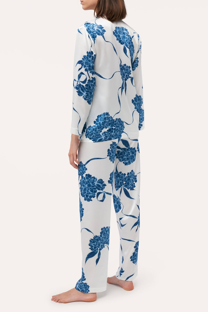 Hydrangea Bloom PJ Pants Set (Blue)