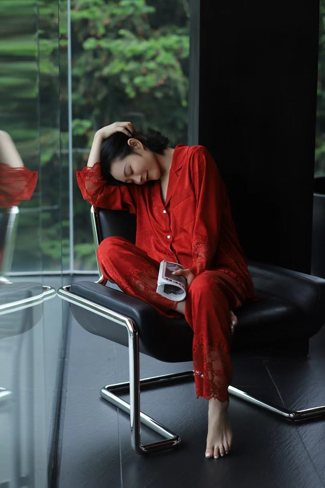 Camellia PJ Pants Set - Bells & Birds