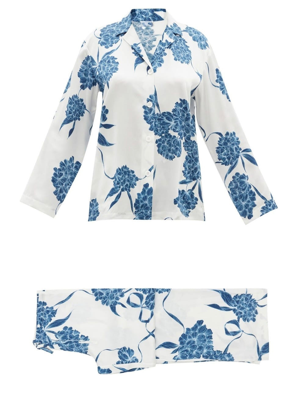 Hydrangea Bloom PJ Pants Set (Blue)