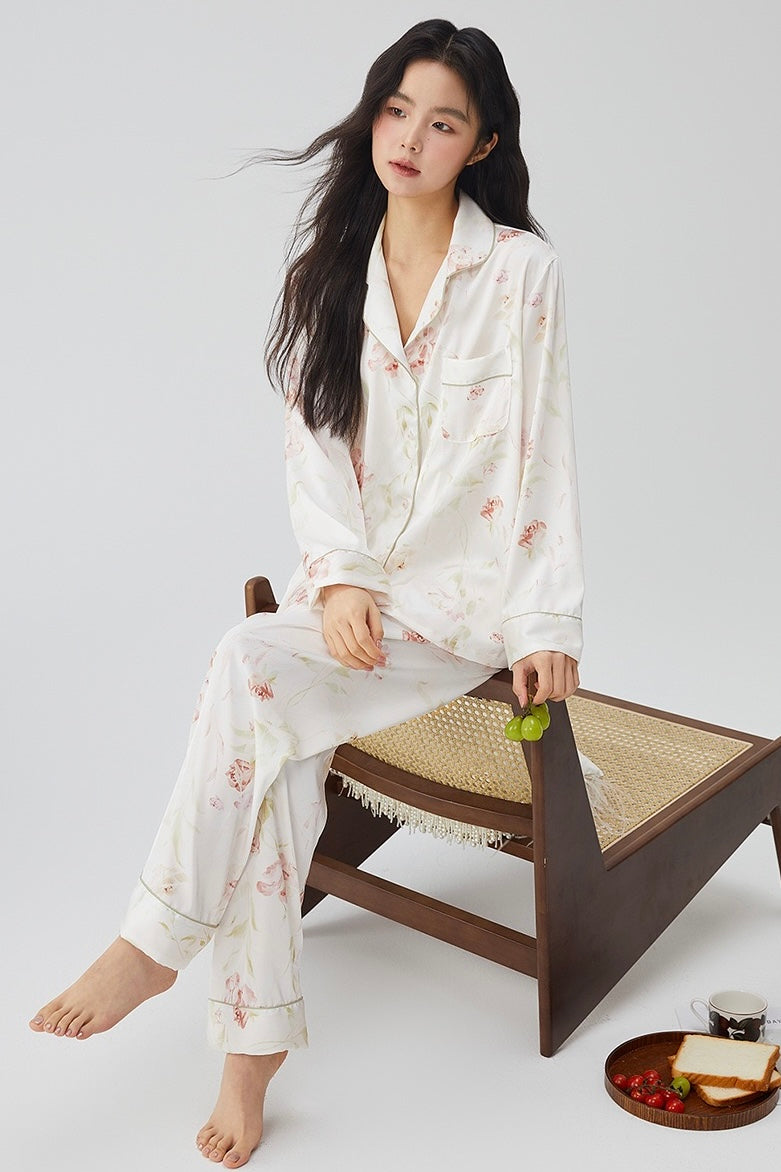 Rose Dawn PJ Pants Set - Bells & Birds