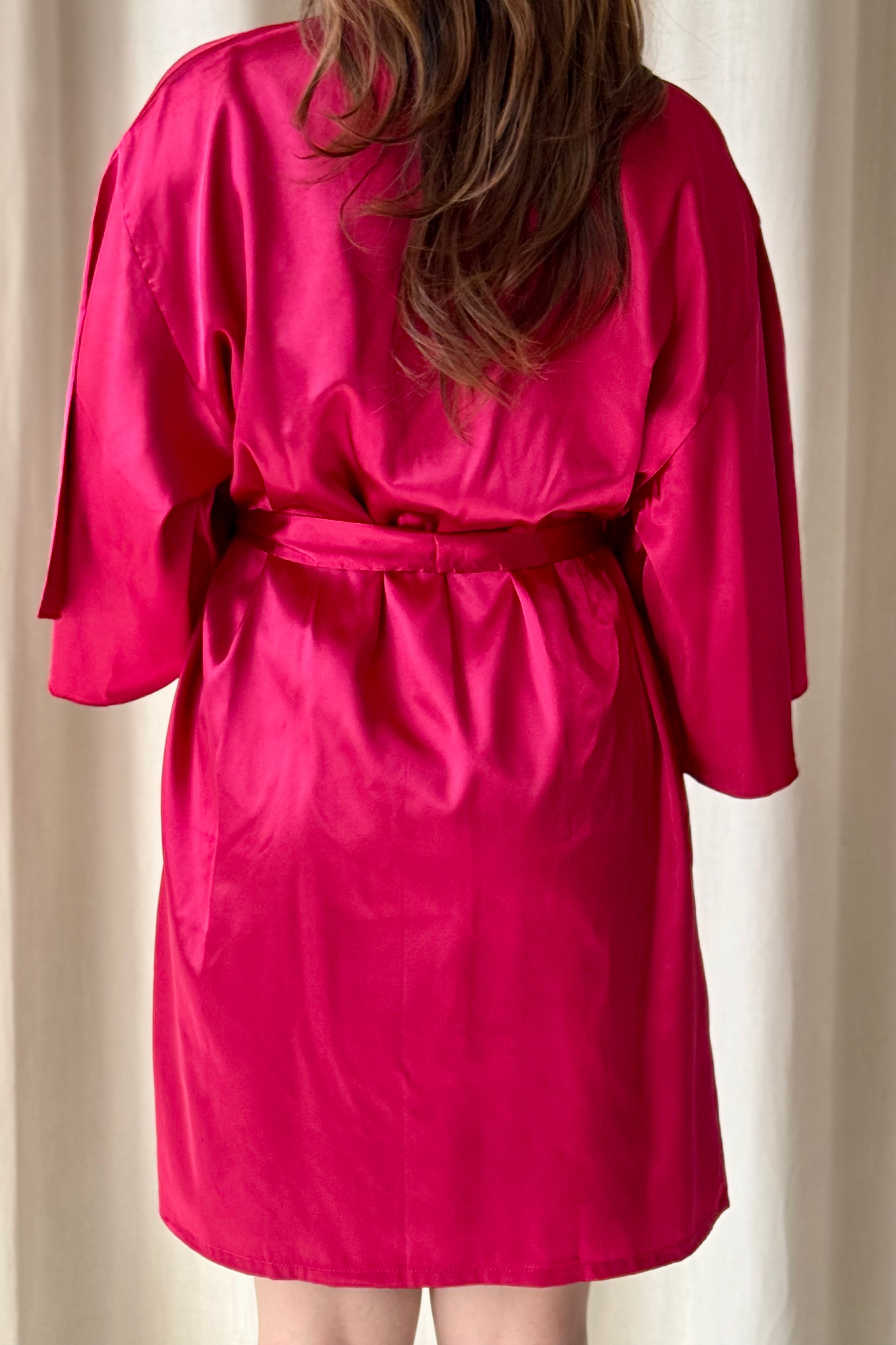 Clara Slip & Robe Set (Red)