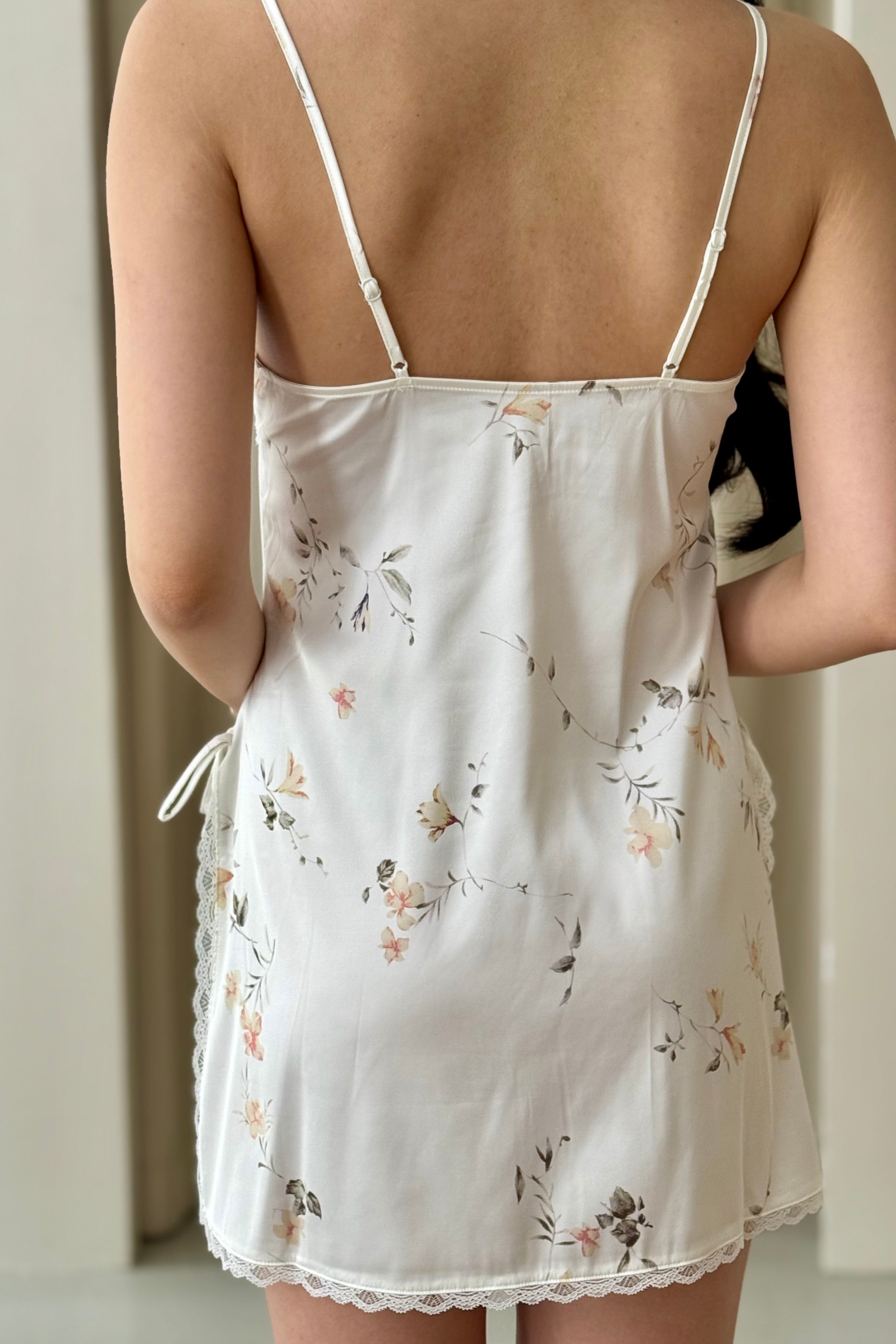 Alyona Floral Satin Slip