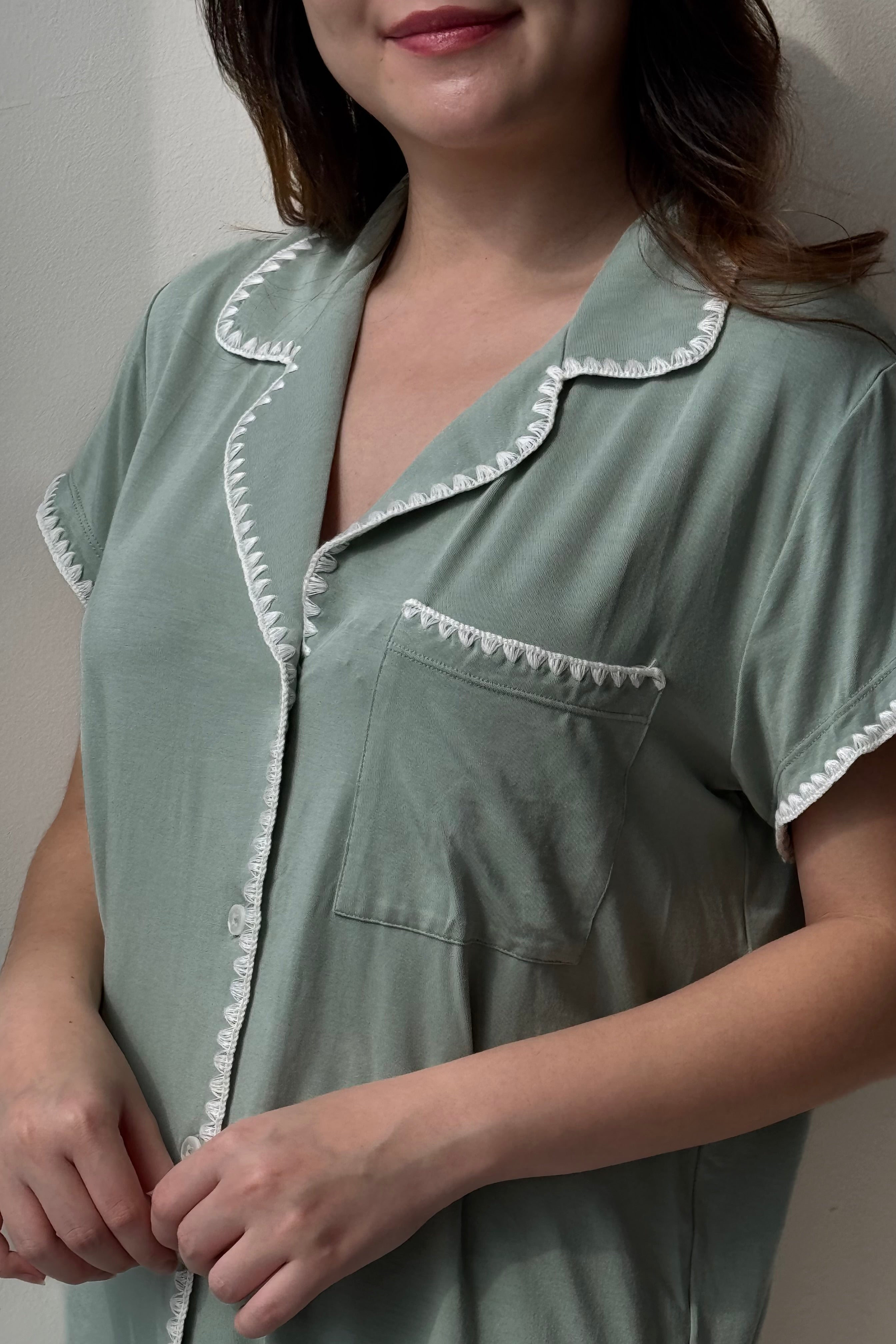 Oasis Modal Cotton PJs (Sage)