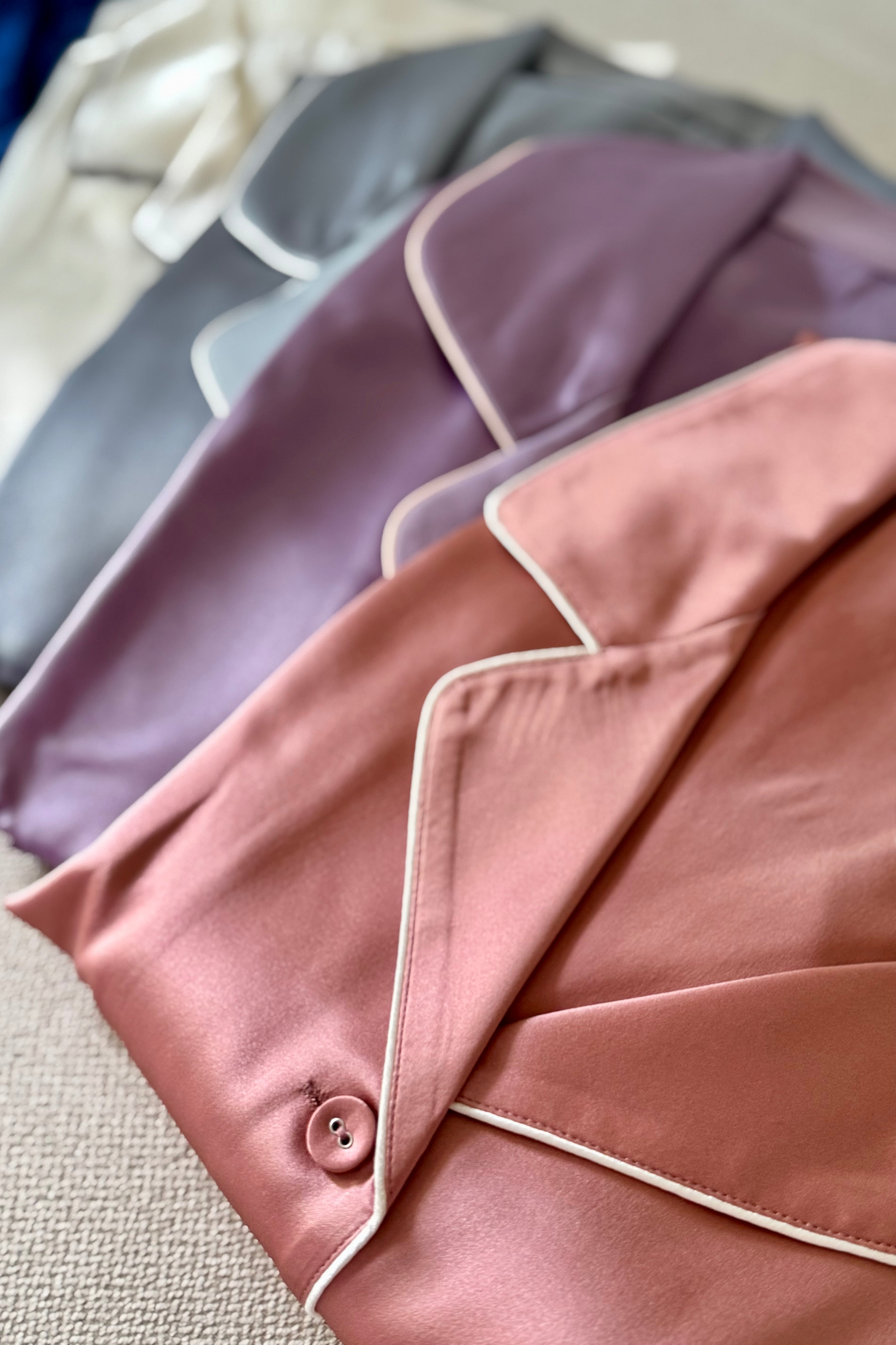 Mulberry Silk Pants Pyjamas (Rose)