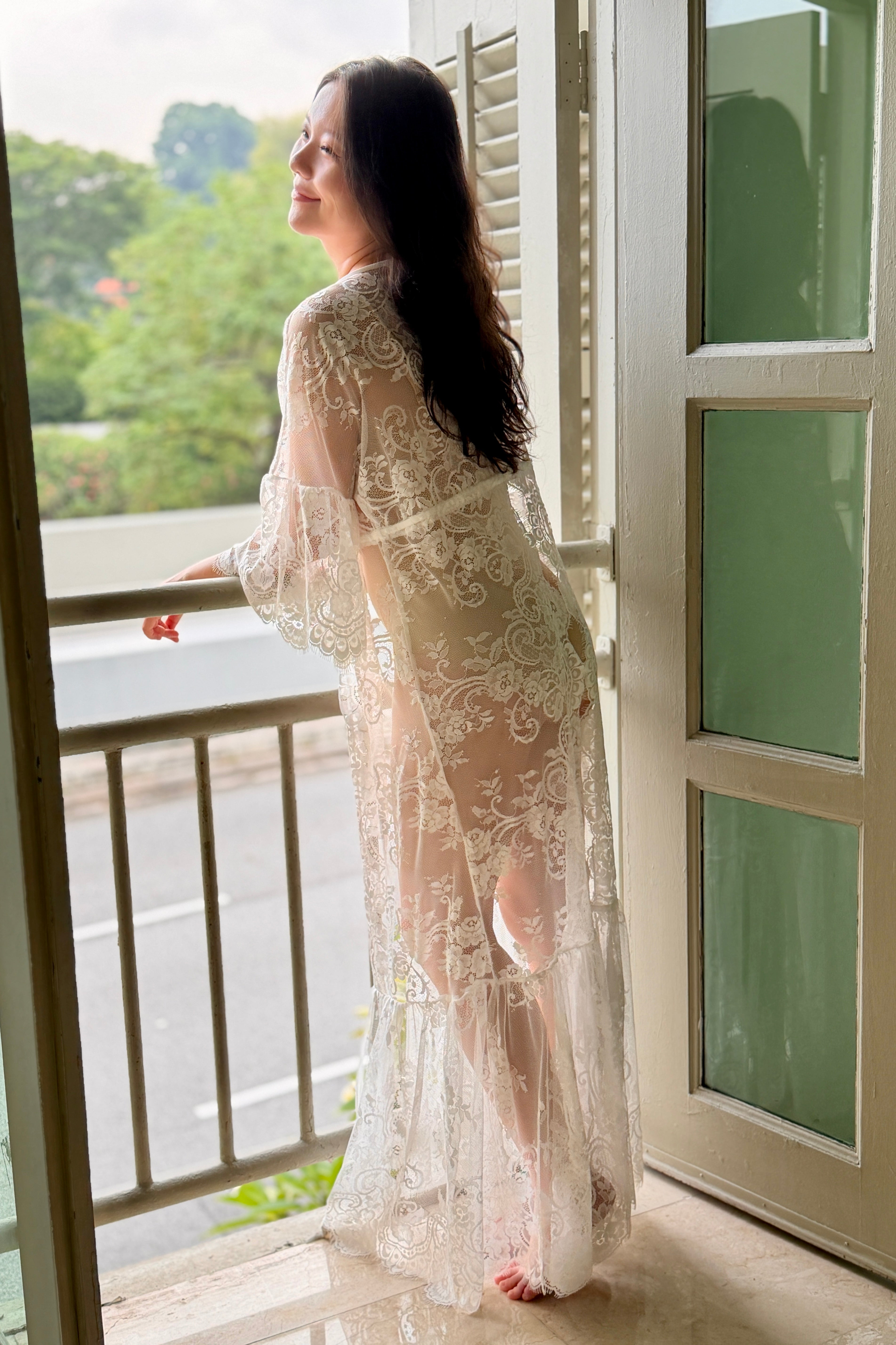 Charlotte Lace Gown (White) - Bells & Birds
