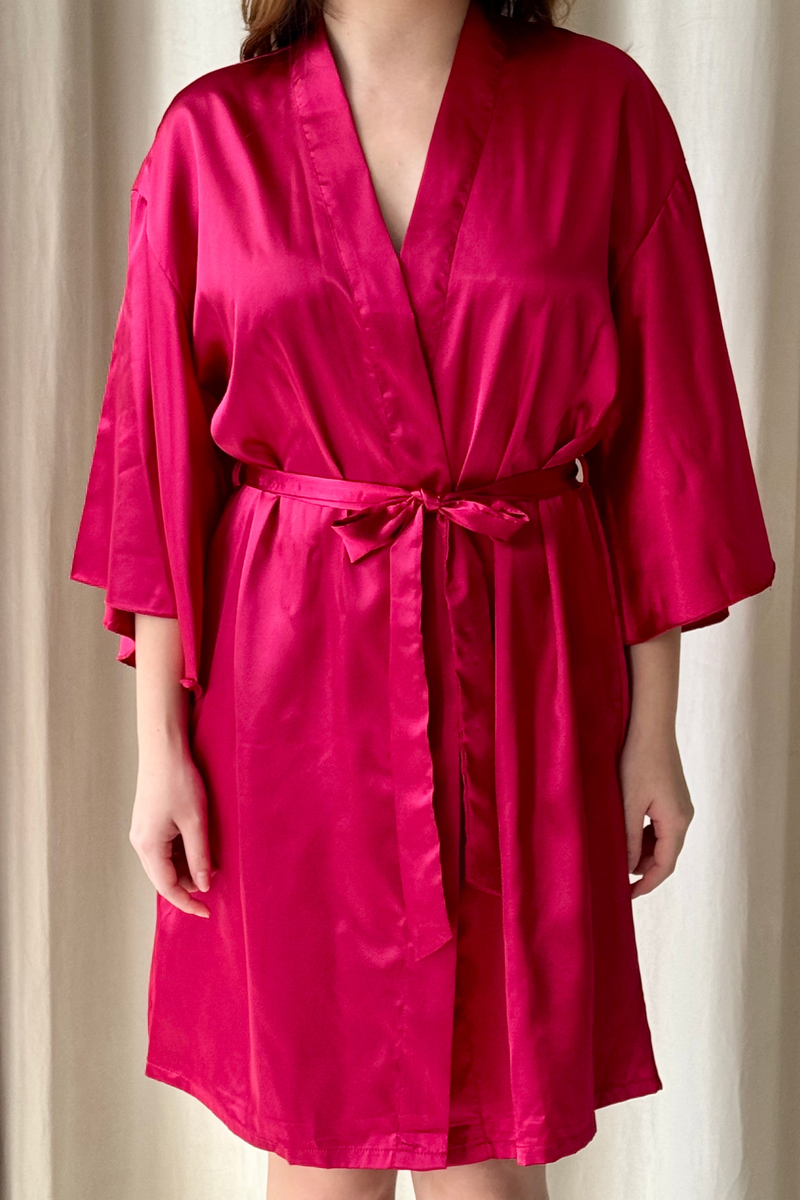 Clara Slip & Robe Set (Red)
