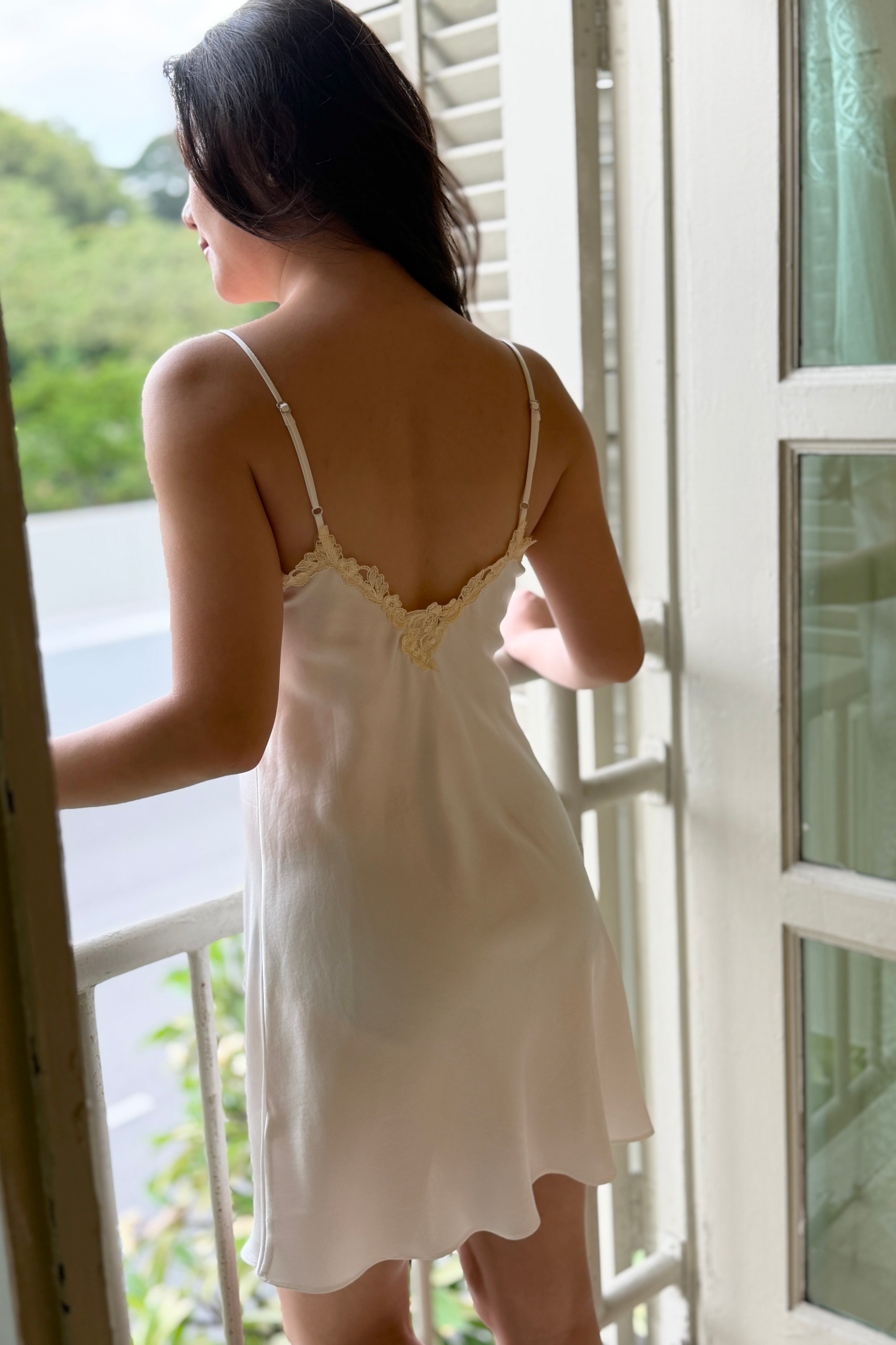Florentine Mulberry Silk Slip (White)