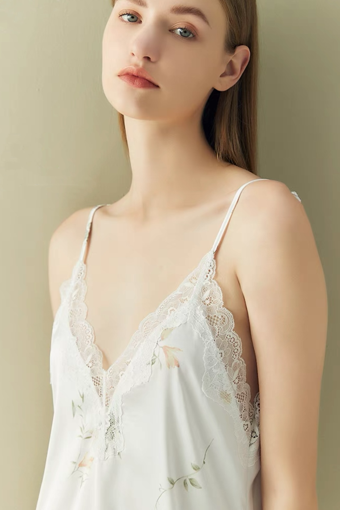 Alyona Floral Satin Slip