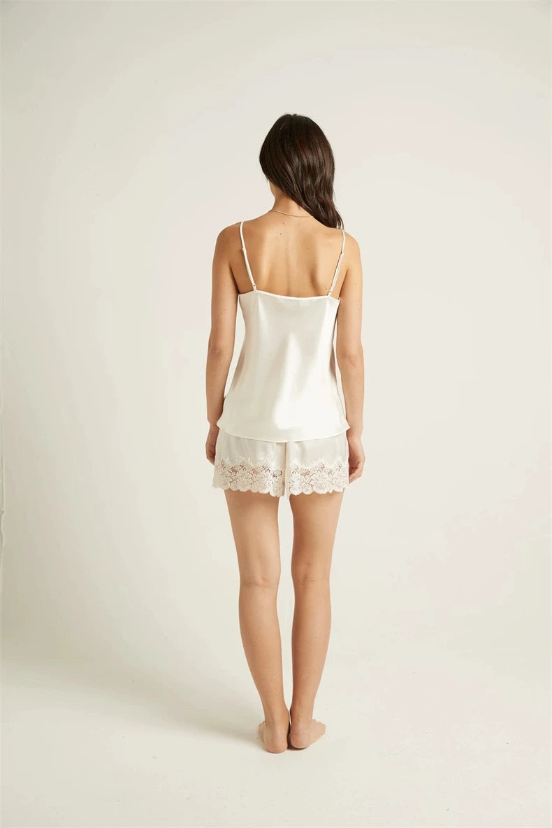 Everly Mulberry Silk Cami Set