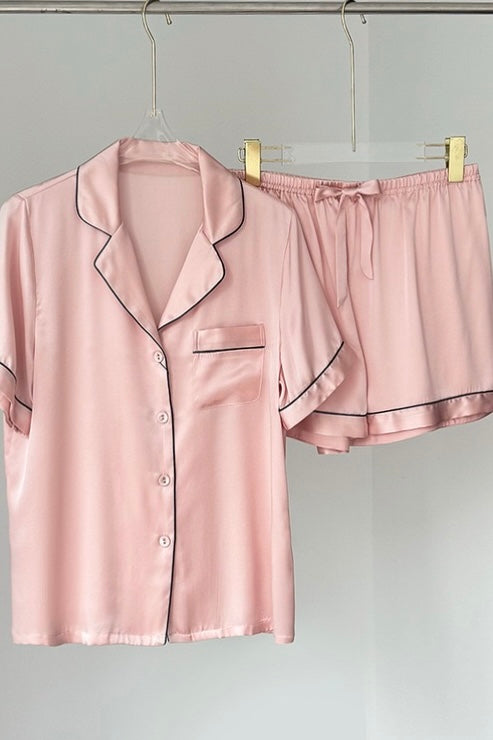 Mulberry Silk Short Pyjamas (Pink)