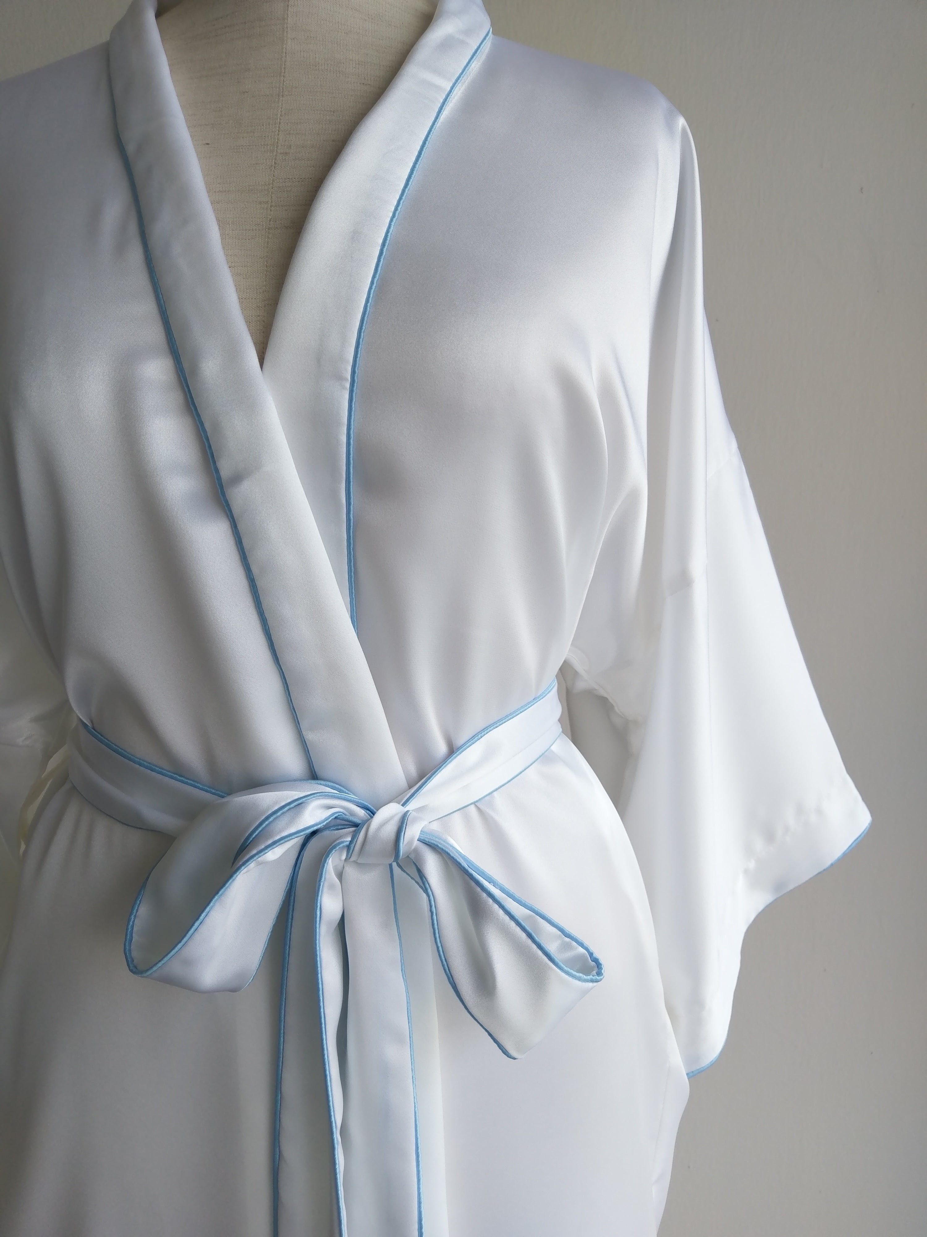 BESPOKE Silk Robe - Bells & Birds