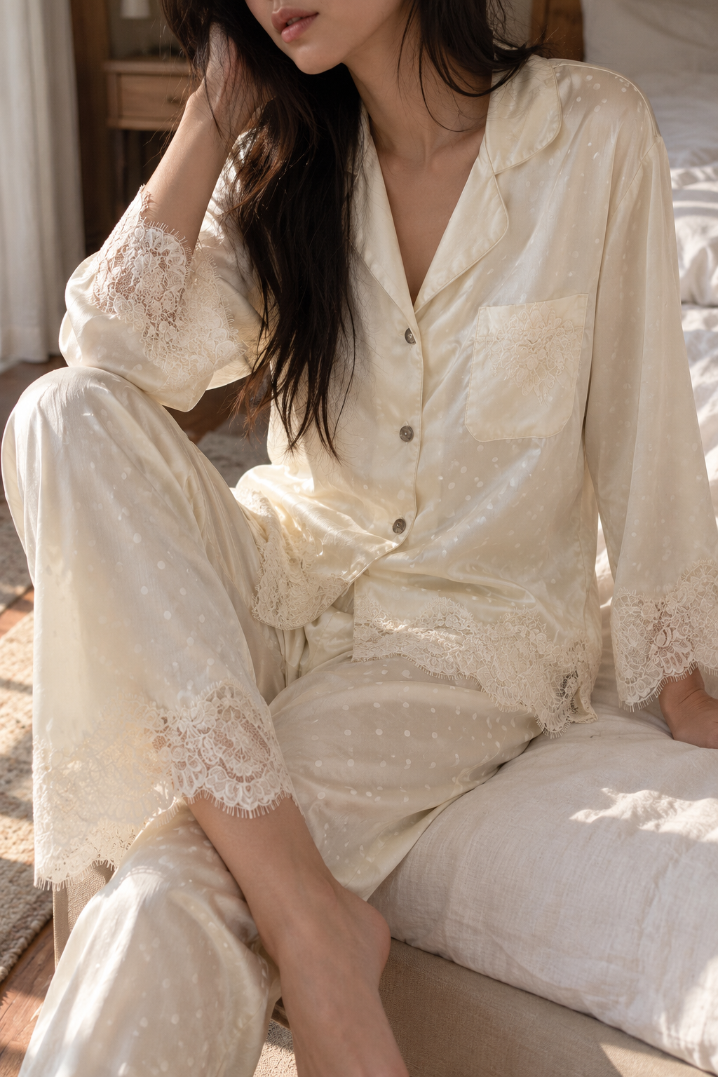 Alba PJ Pants Set - Bells & Birds