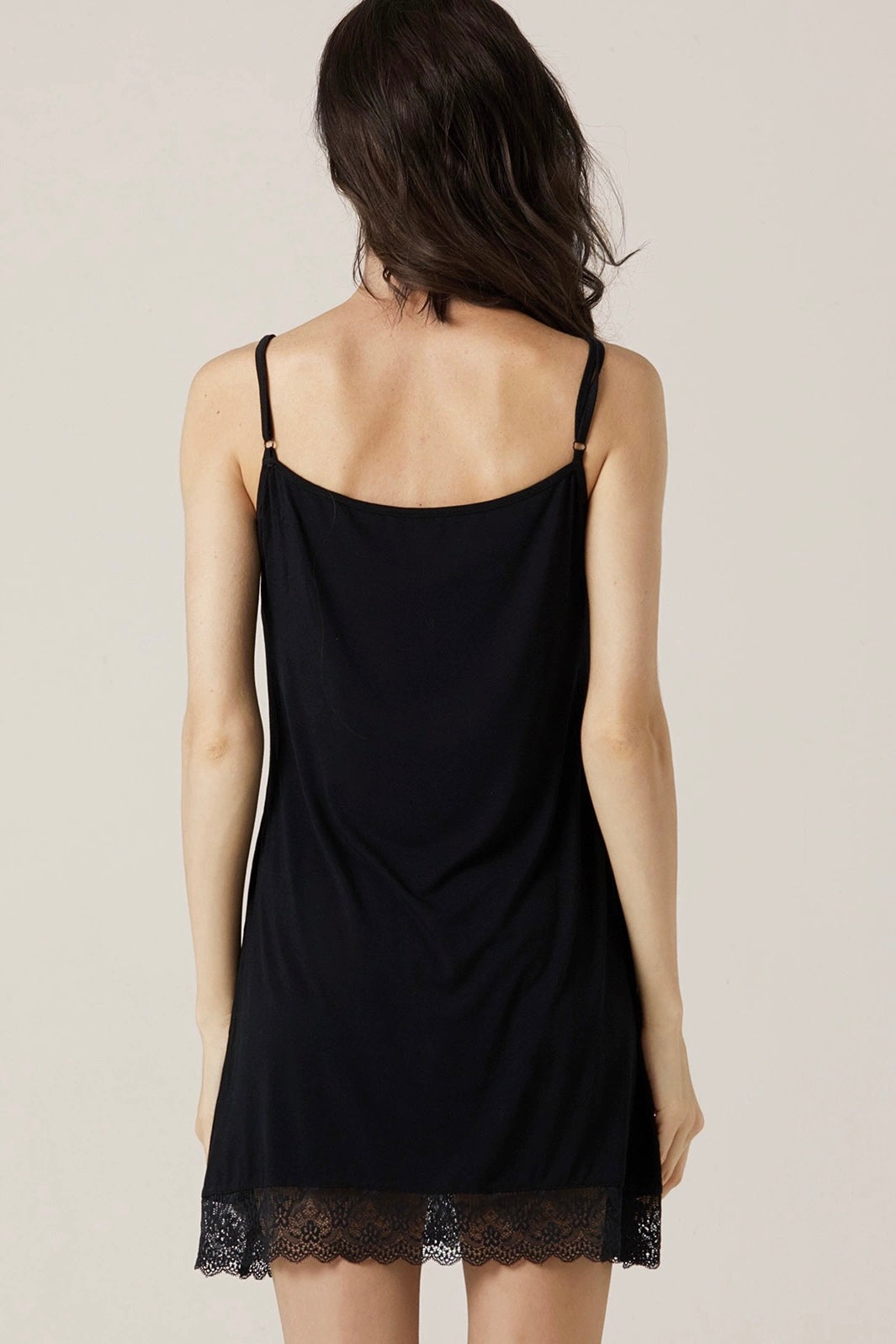 Sofia Modal Cotton Slip (Black)