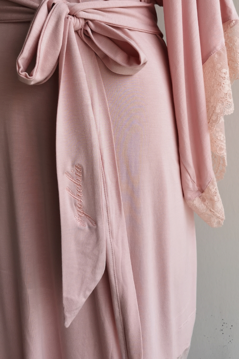 Sofia Cotton Robe (Pink)