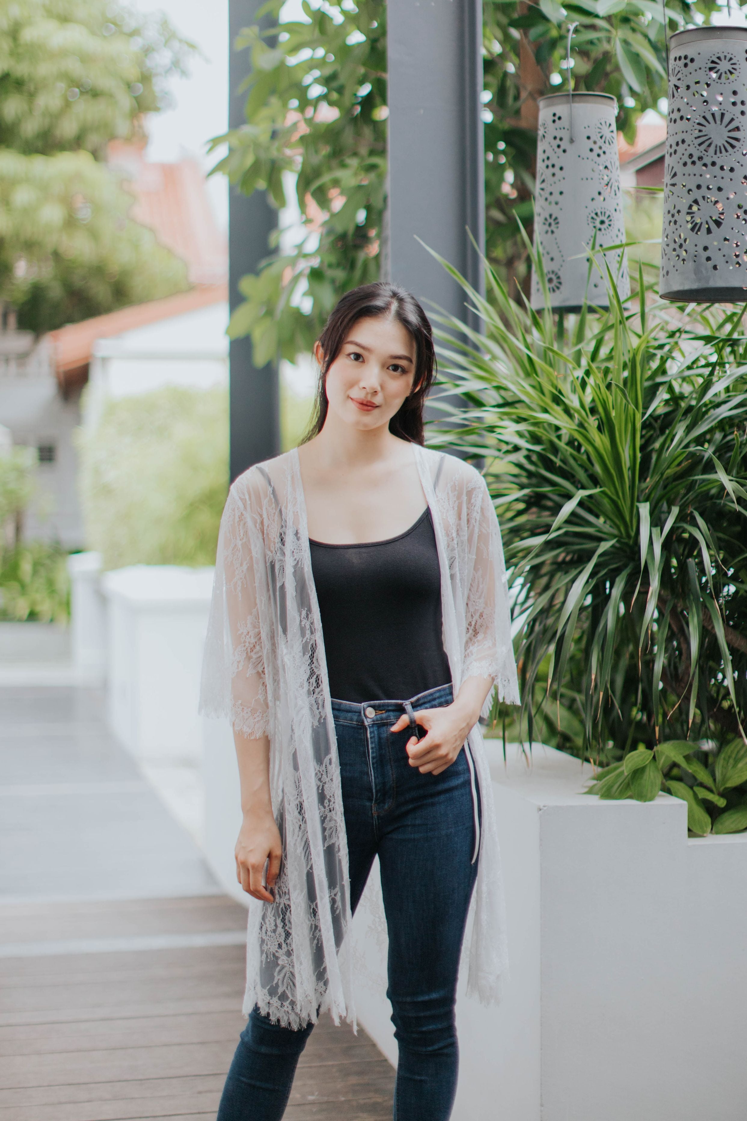 Elise Lace Robe