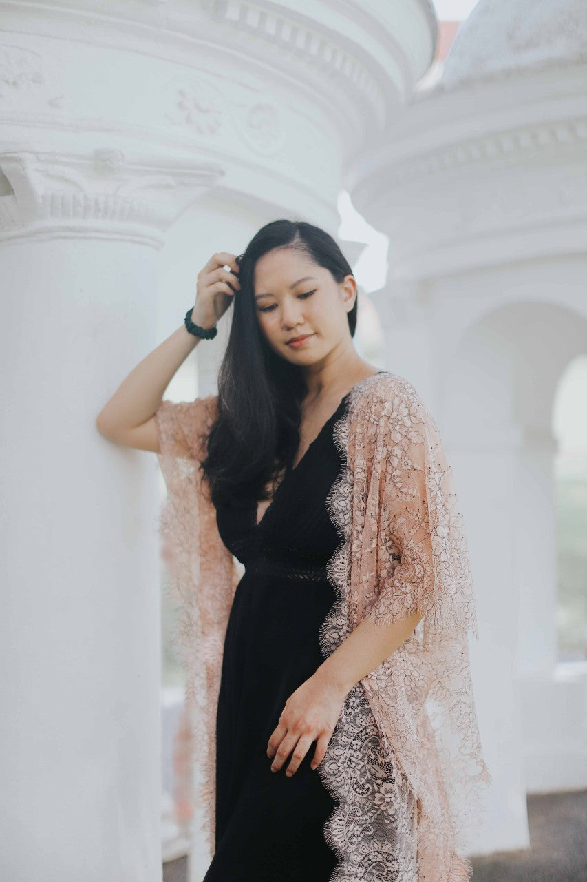 Limited Lace Kaftan (Pink) - Bells & Birds