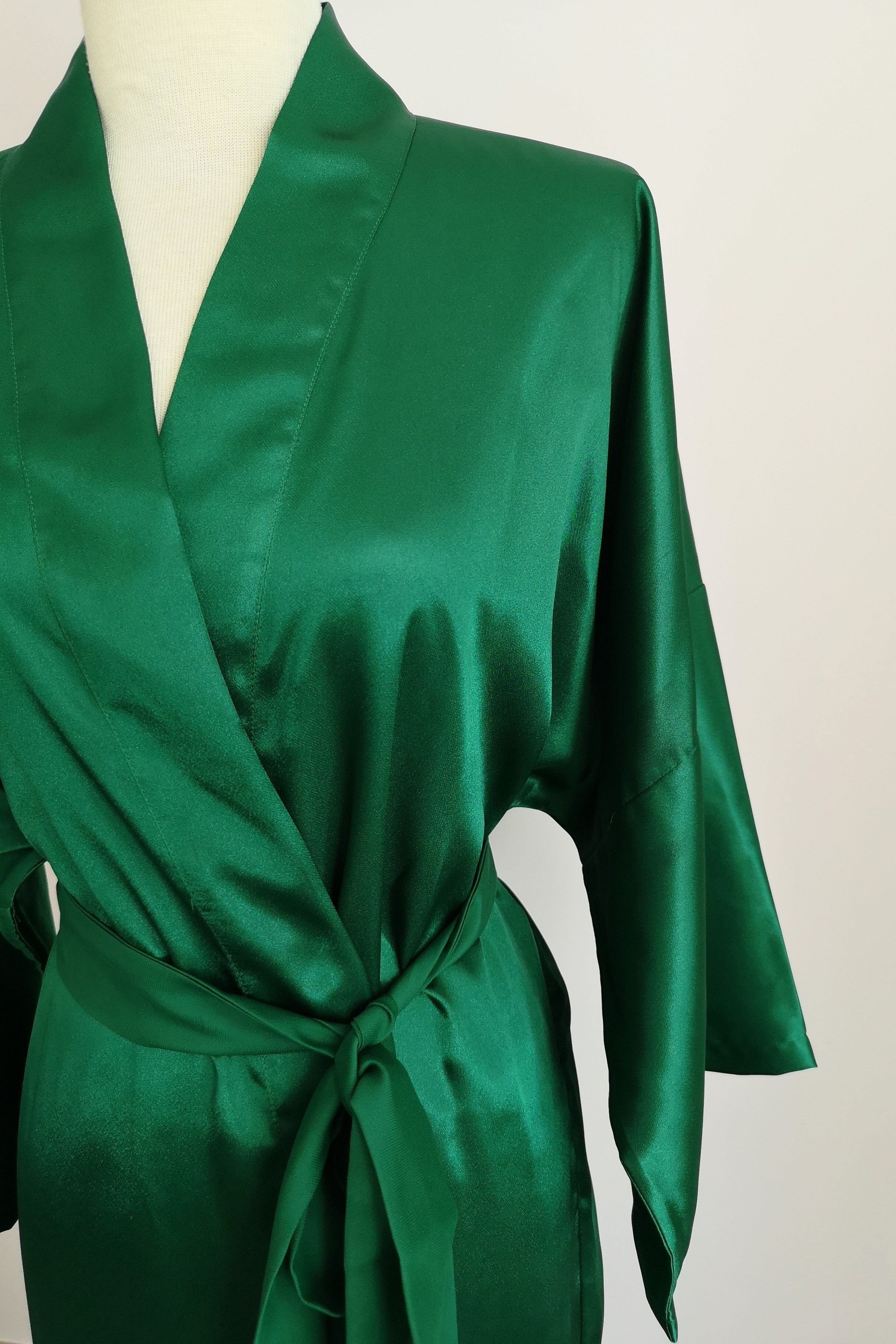 Classic Silk Robe (Emerald)