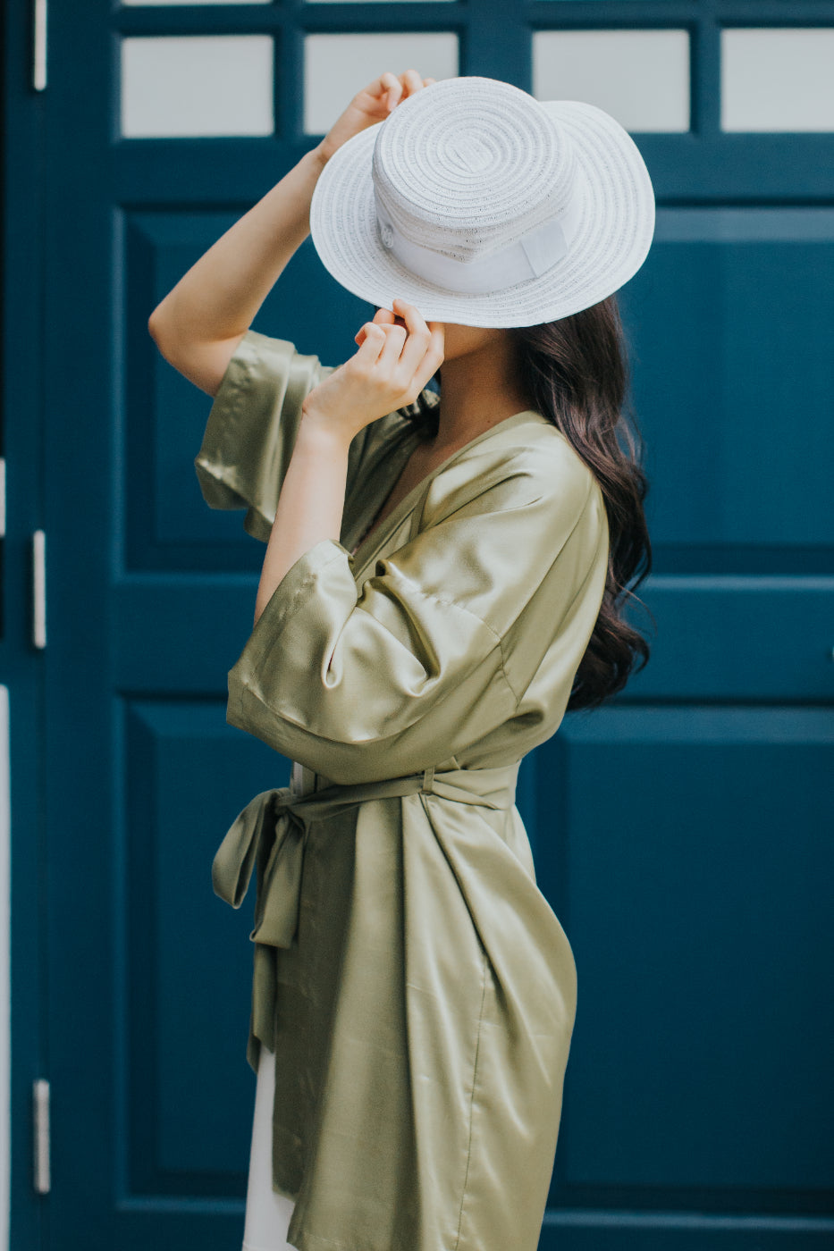 Classic Silk Robe (Sage Green)