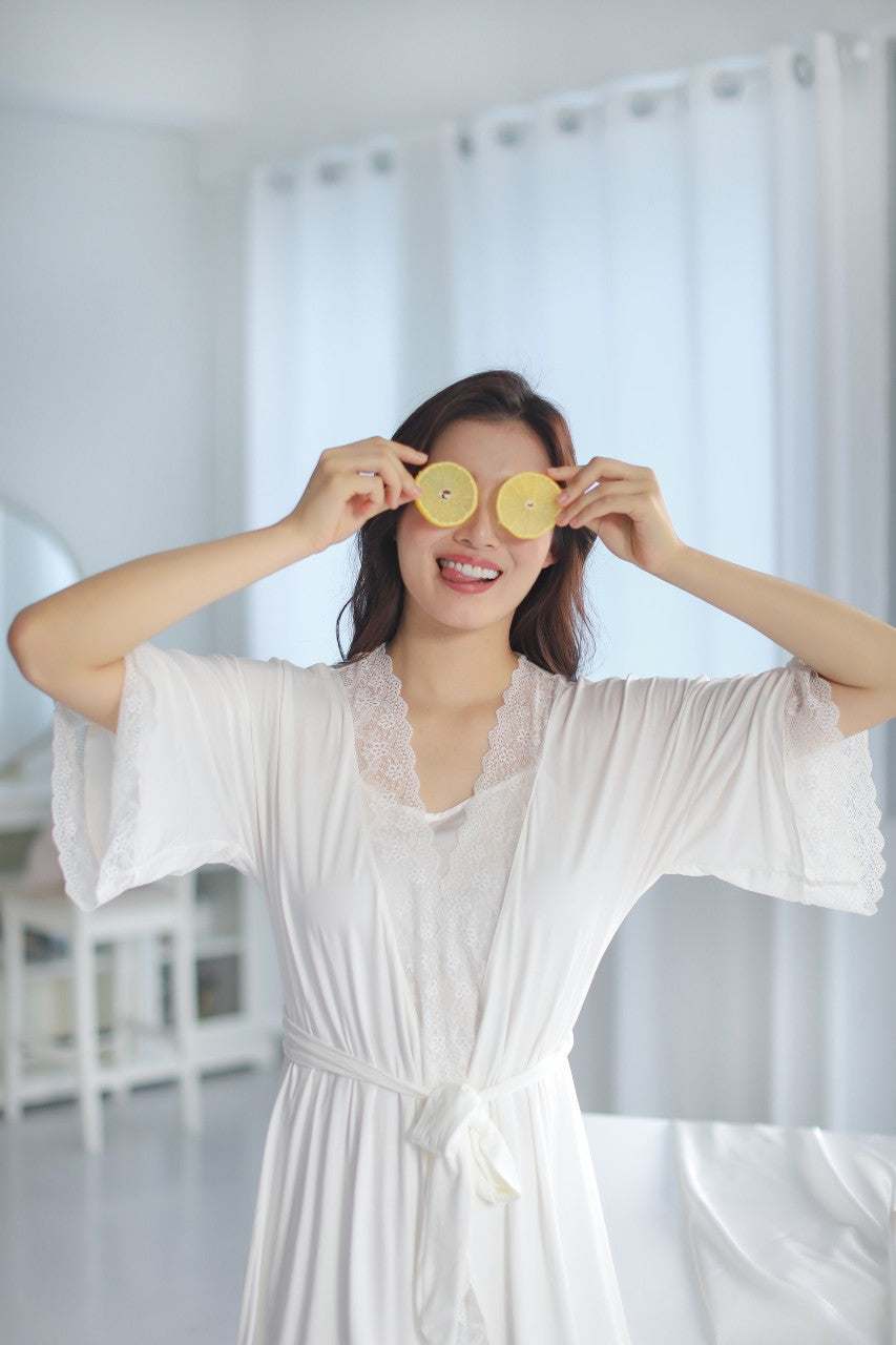 Sofia Cotton Robe (White)