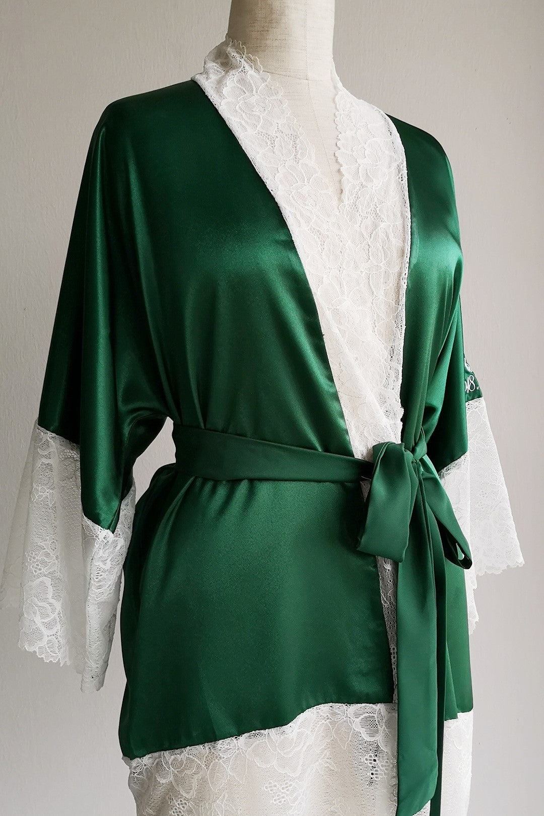 Bespoke Silk Robe - Bells & Birds