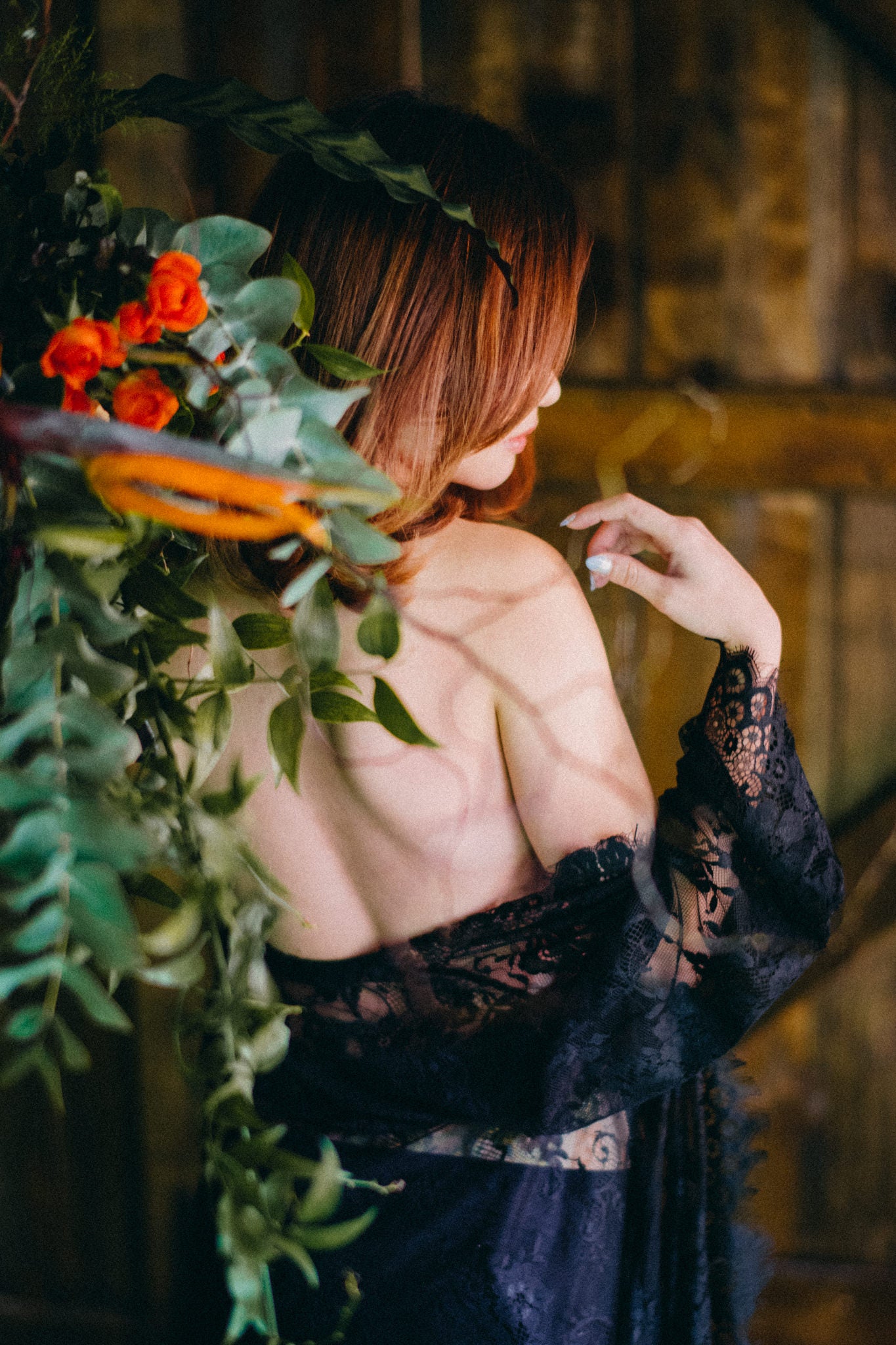 Femme en Noir Lace Robe - Bells & Birds