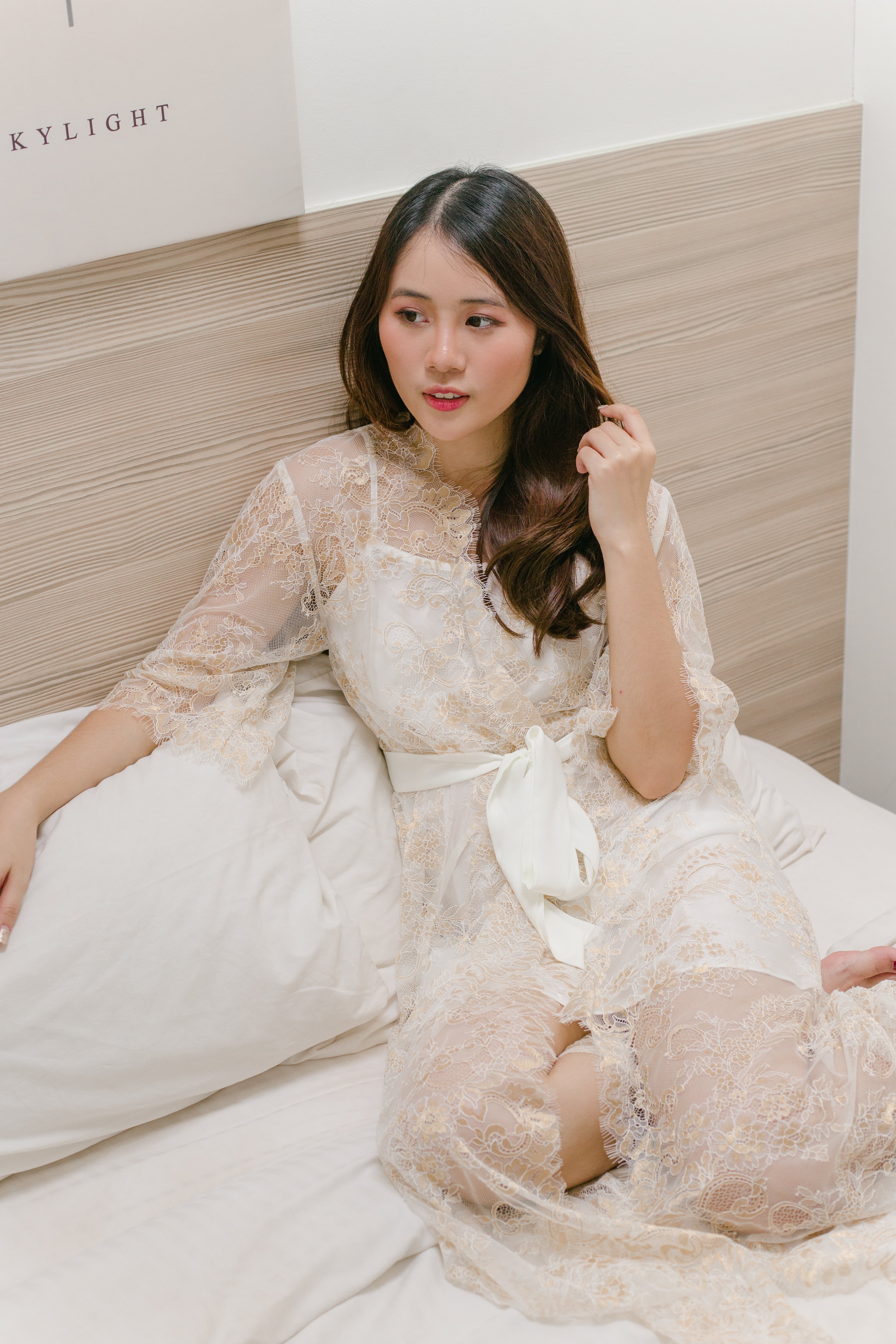 *Limited* Holiday Glitz Lace Maxi Robe - Bells & Birds