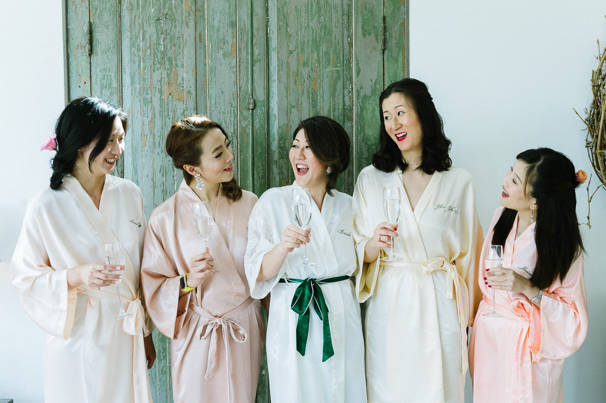 Bridesmaids Silk Robe Bundle - Bells & Birds
