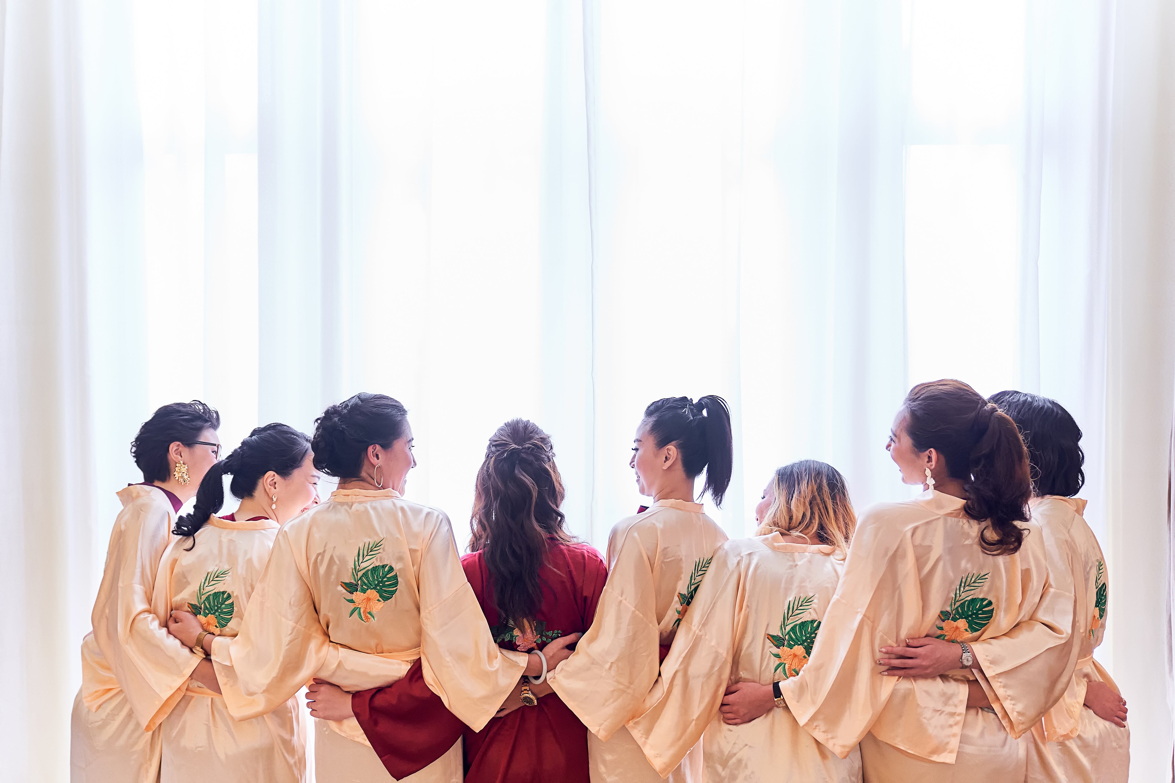 Bridesmaids Silk Robe Bundle - Bells & Birds