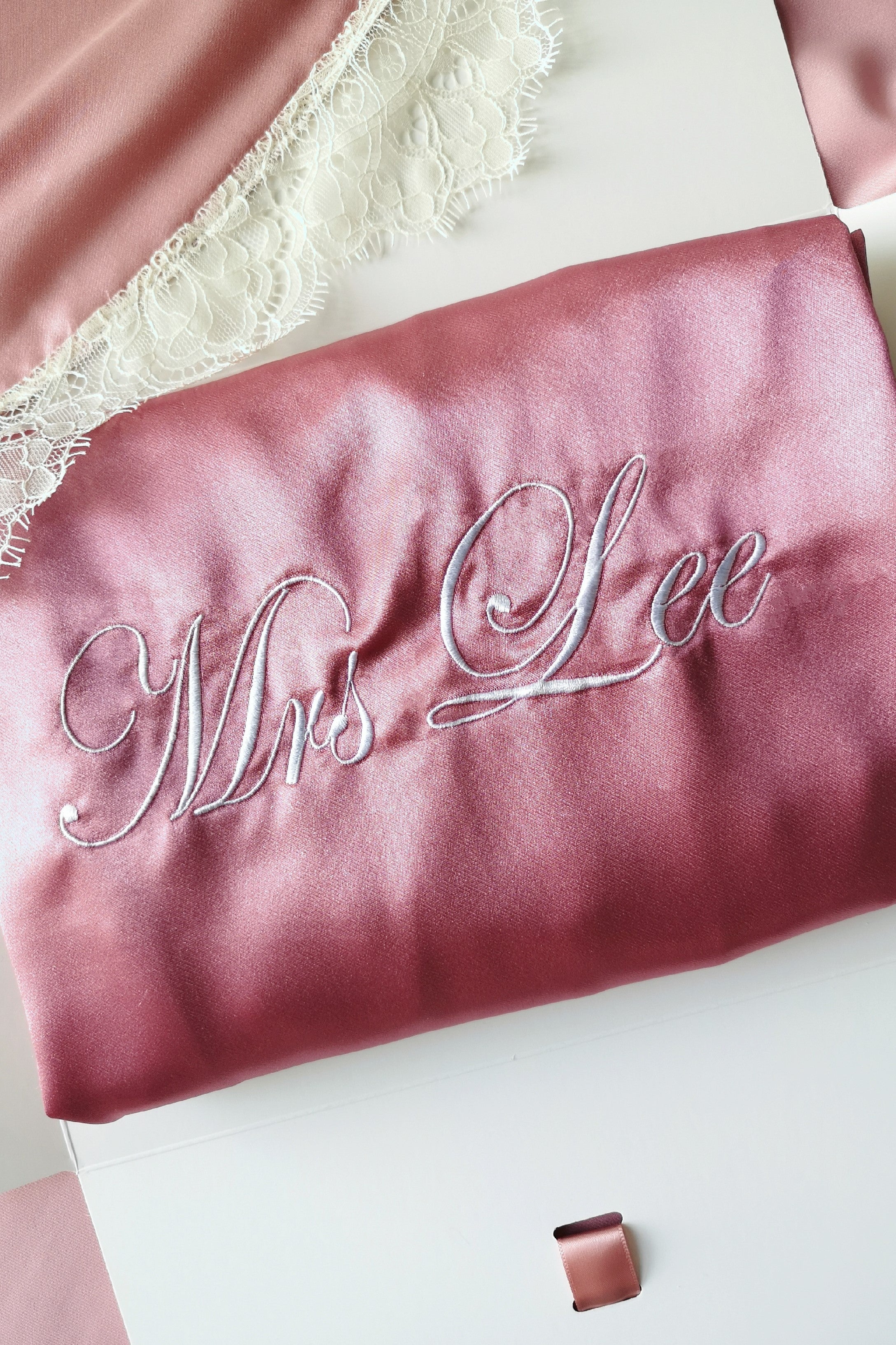 Personalized Silk Robe (120 colours) - Bells & Birds