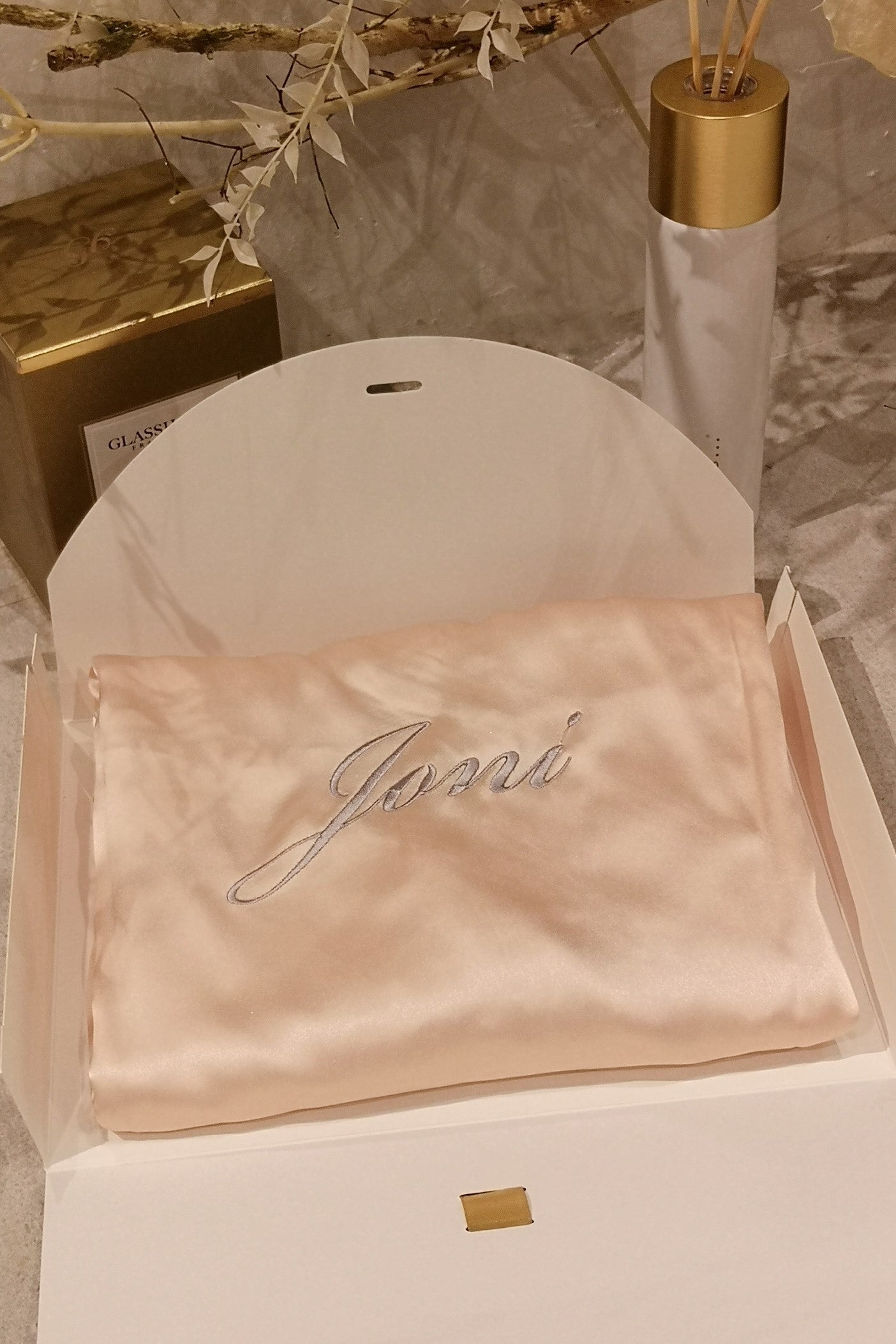 Personalized Silk Robe (120 colours) - Bells & Birds