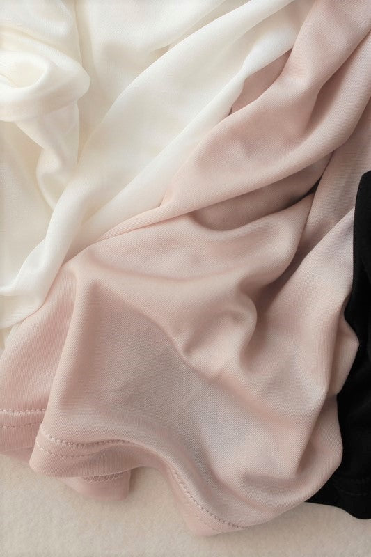 Silk Lycra Padded Slip (White)