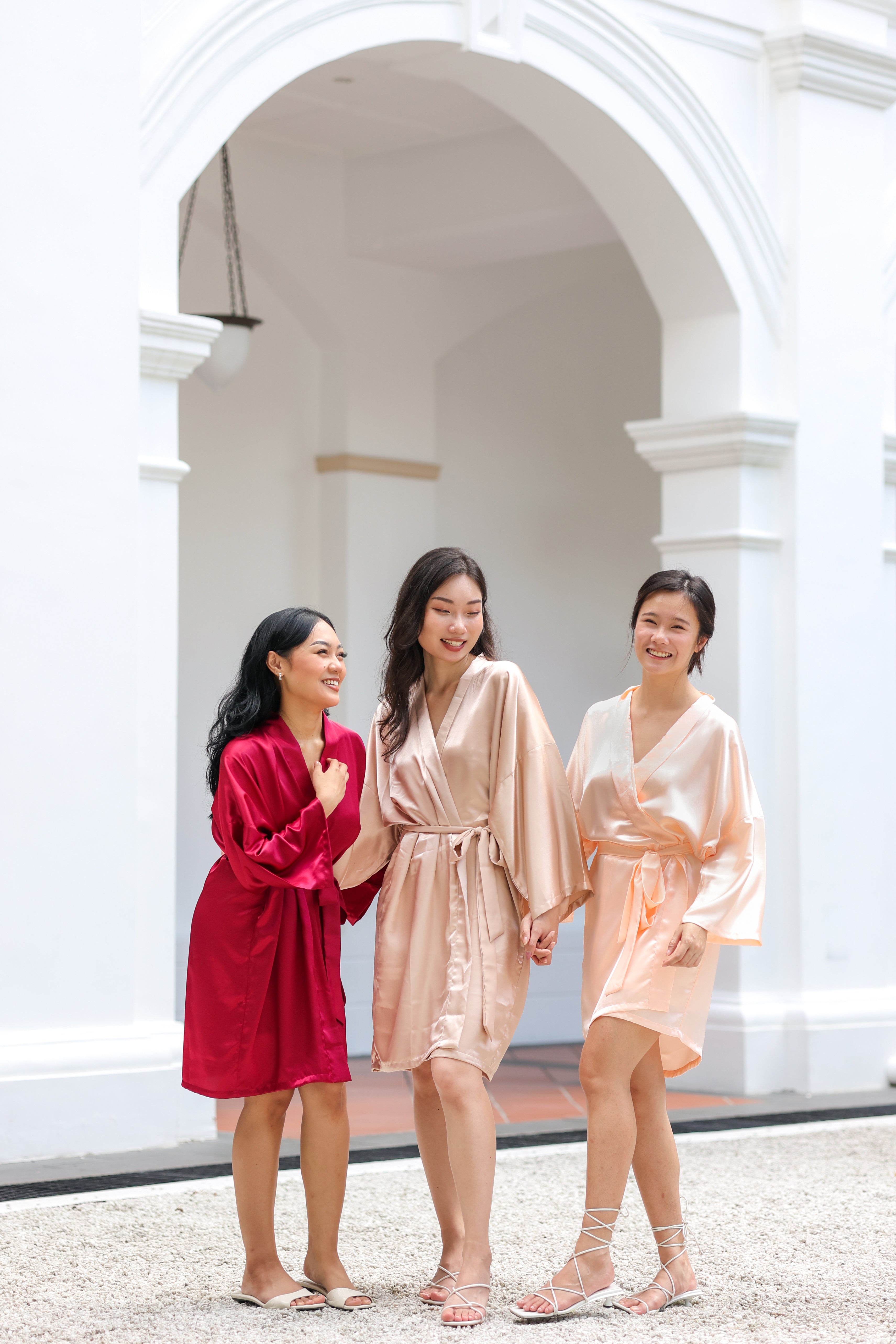 Classic Silk Robe (Peach)