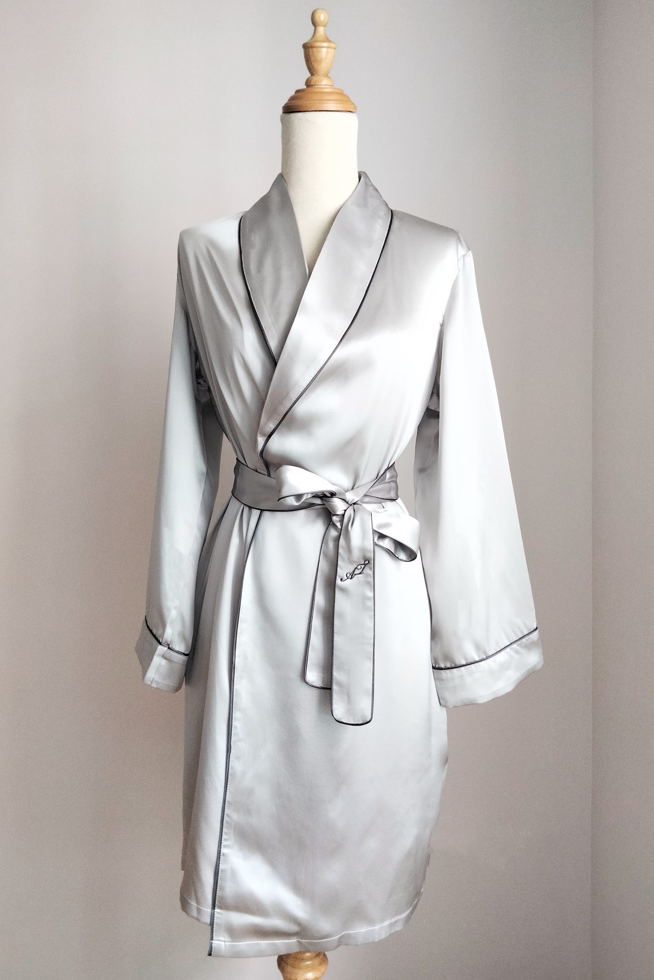 BESPOKE Empress Silk Robe - Bells & Birds
